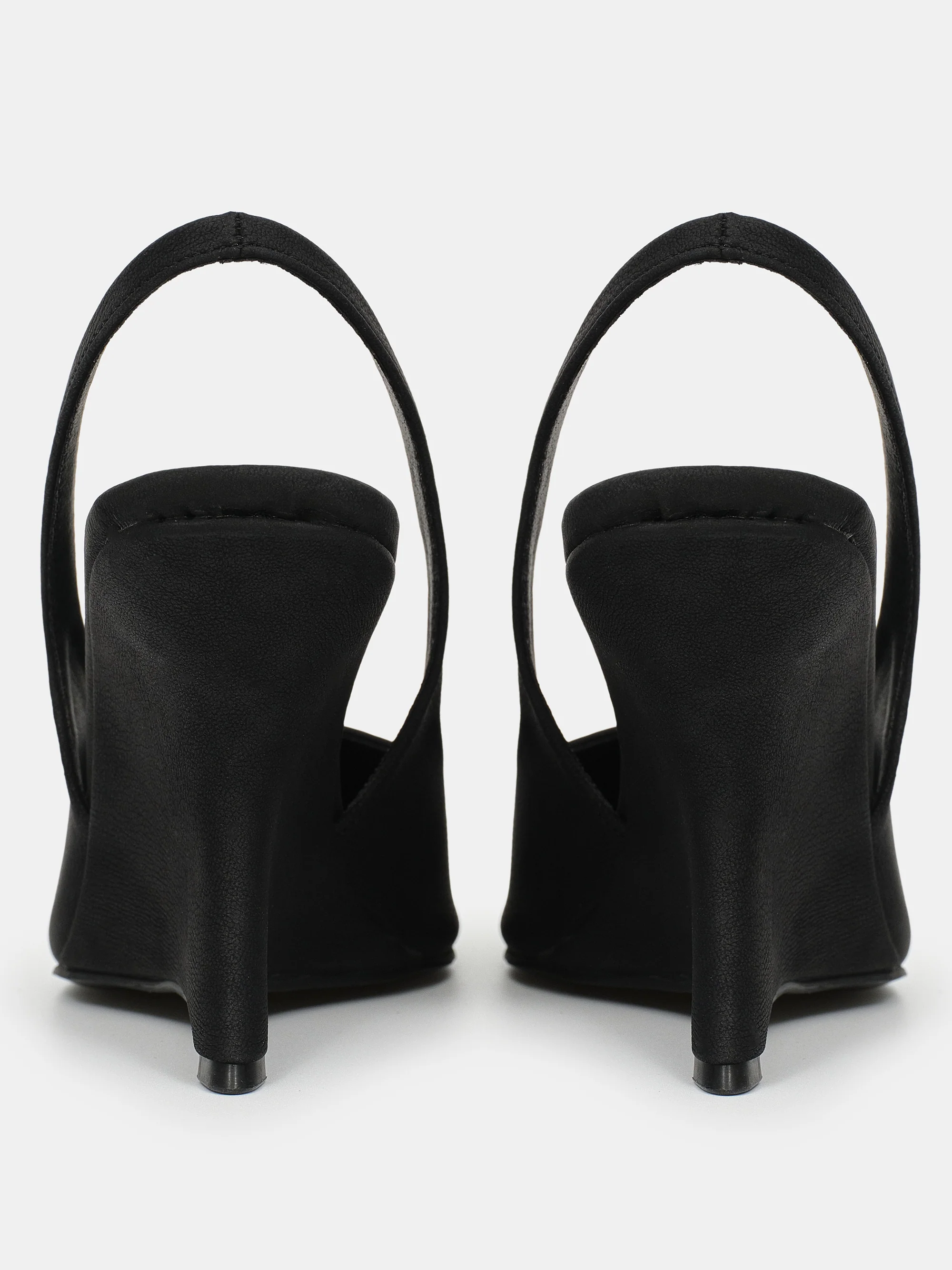Slingback Wedge Heels, Black - Image 4