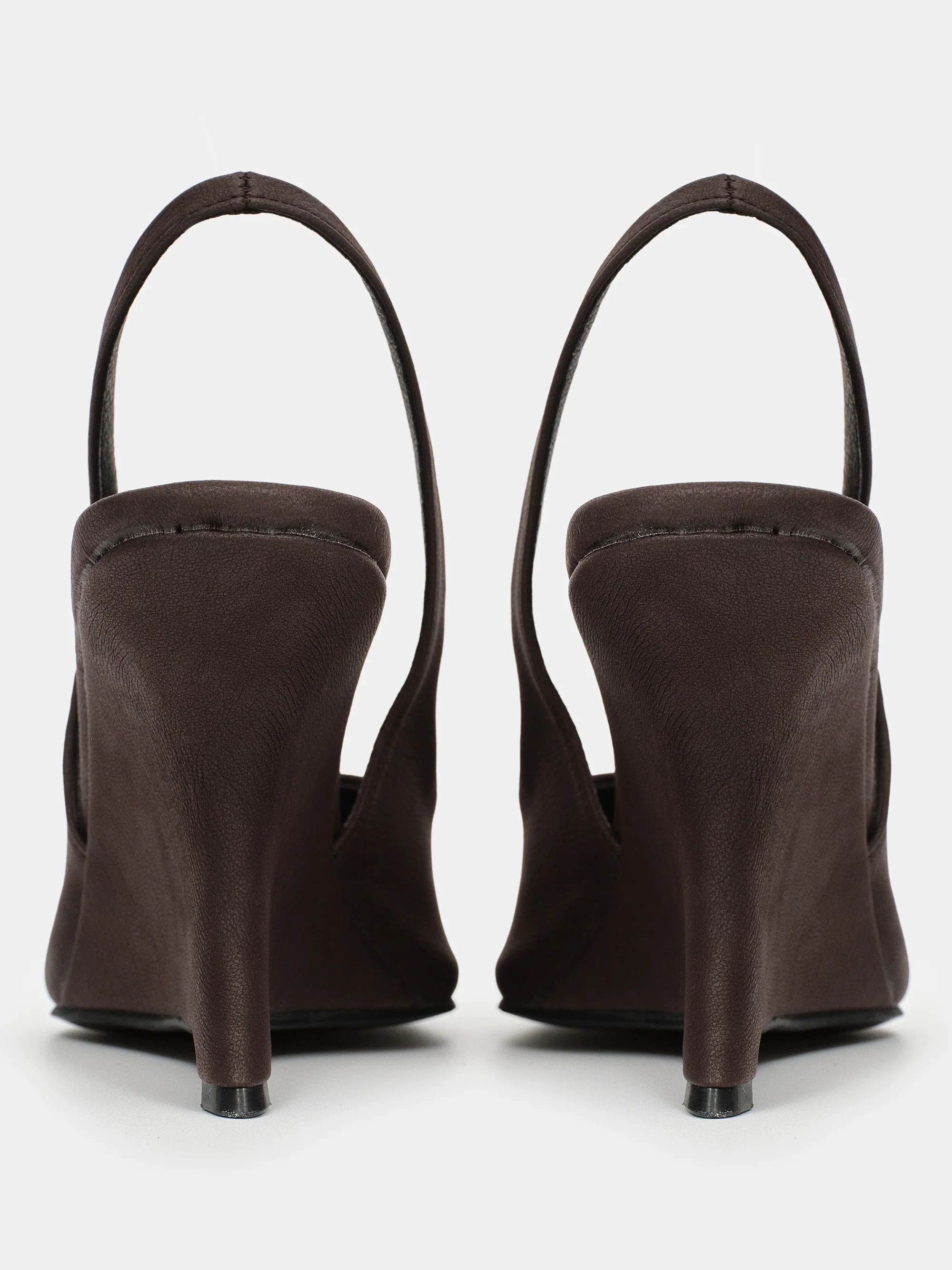 Slingback Wedge Heels, Chocolate - Image 4