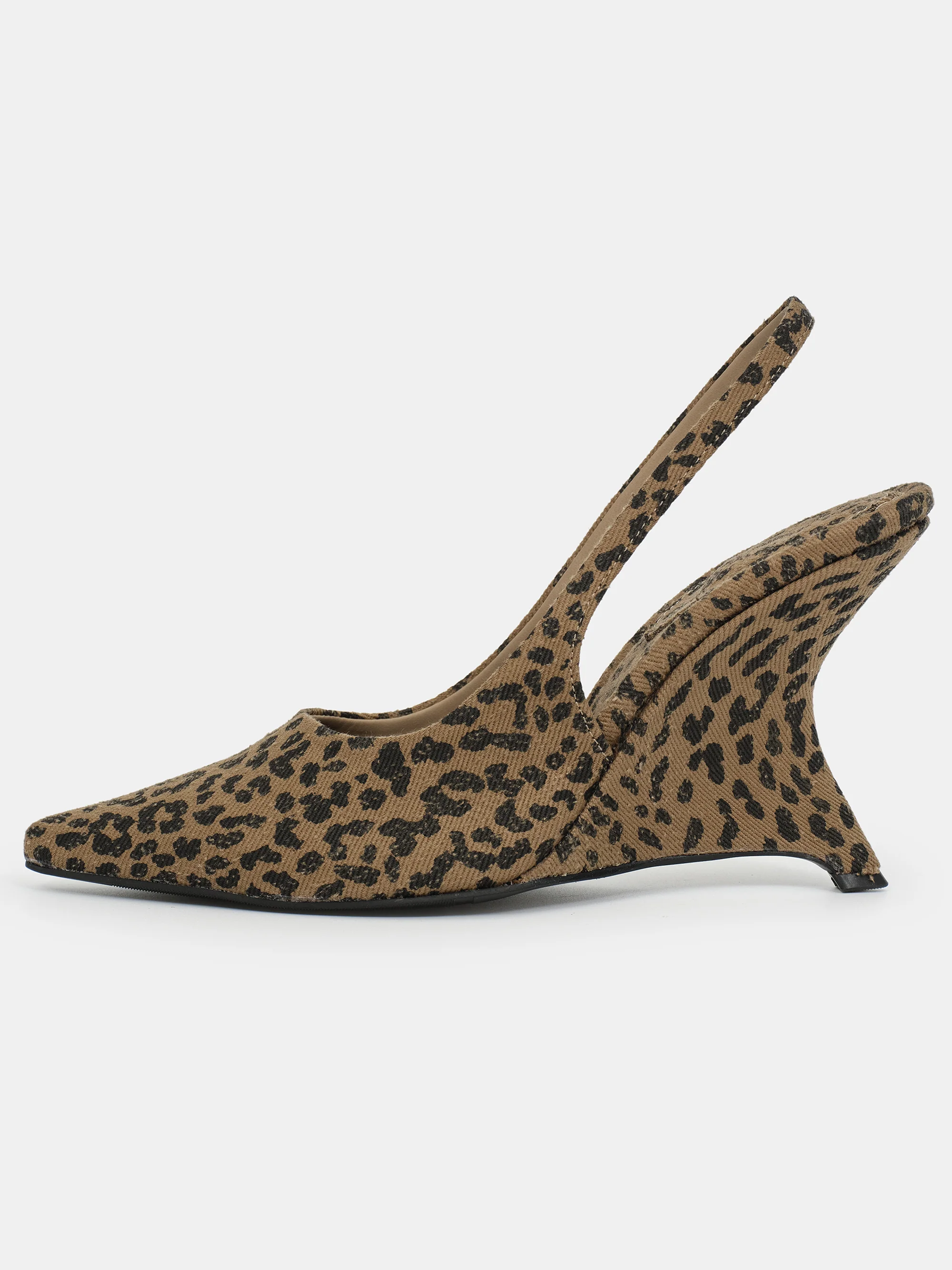 Slingback Wedge Heels, Leopard