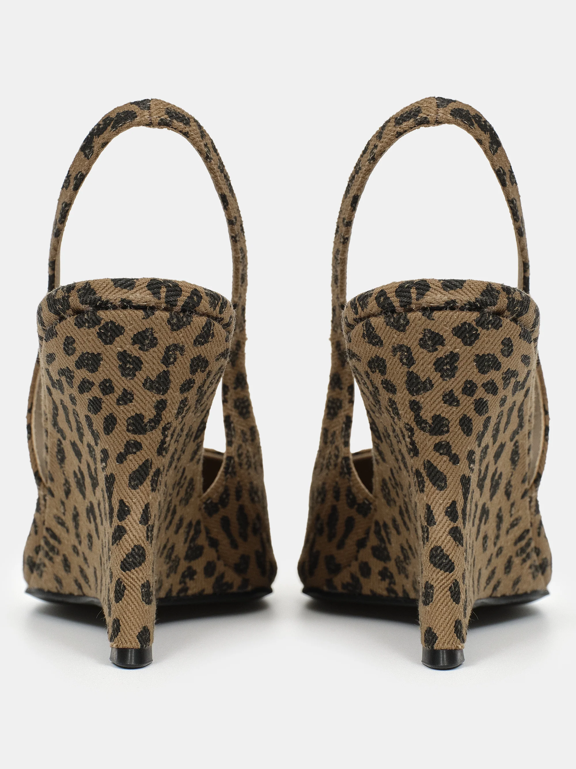 Slingback Wedge Heels, Leopard - Image 4