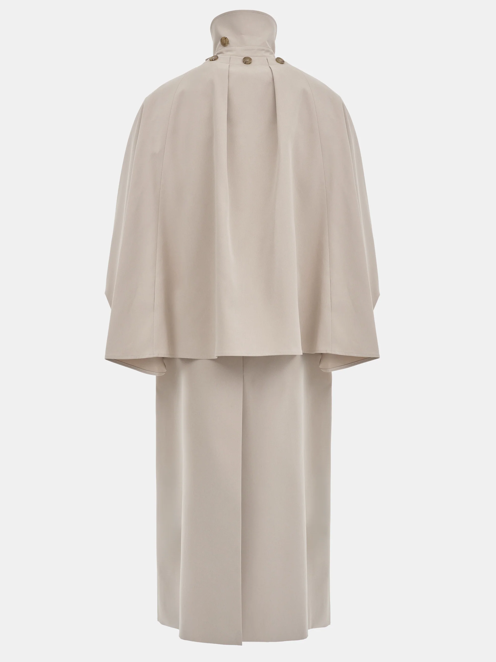 Slit Sleeve Trench Coat, Beige - Image 7