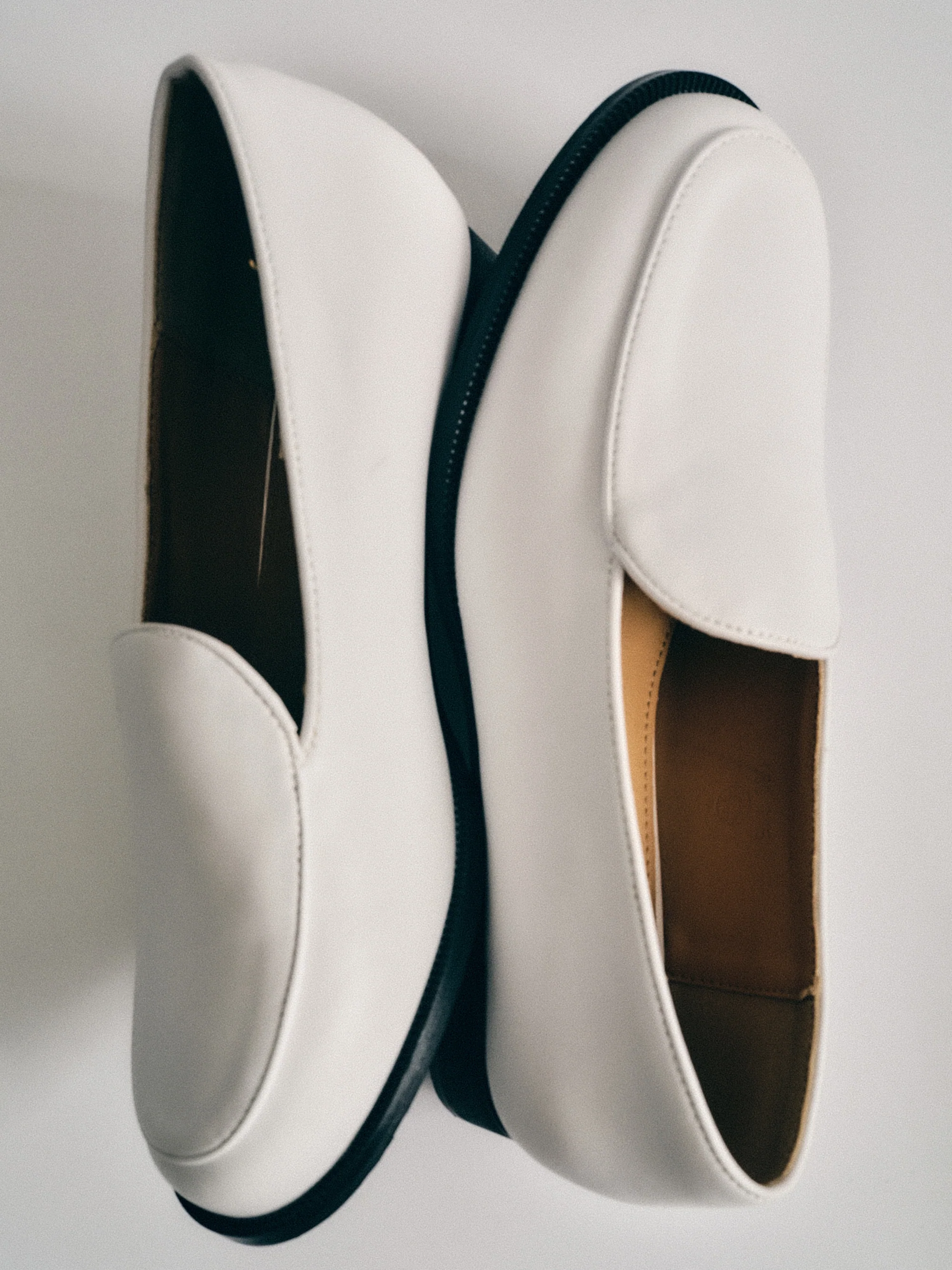 Soft Leather Loafers, White
