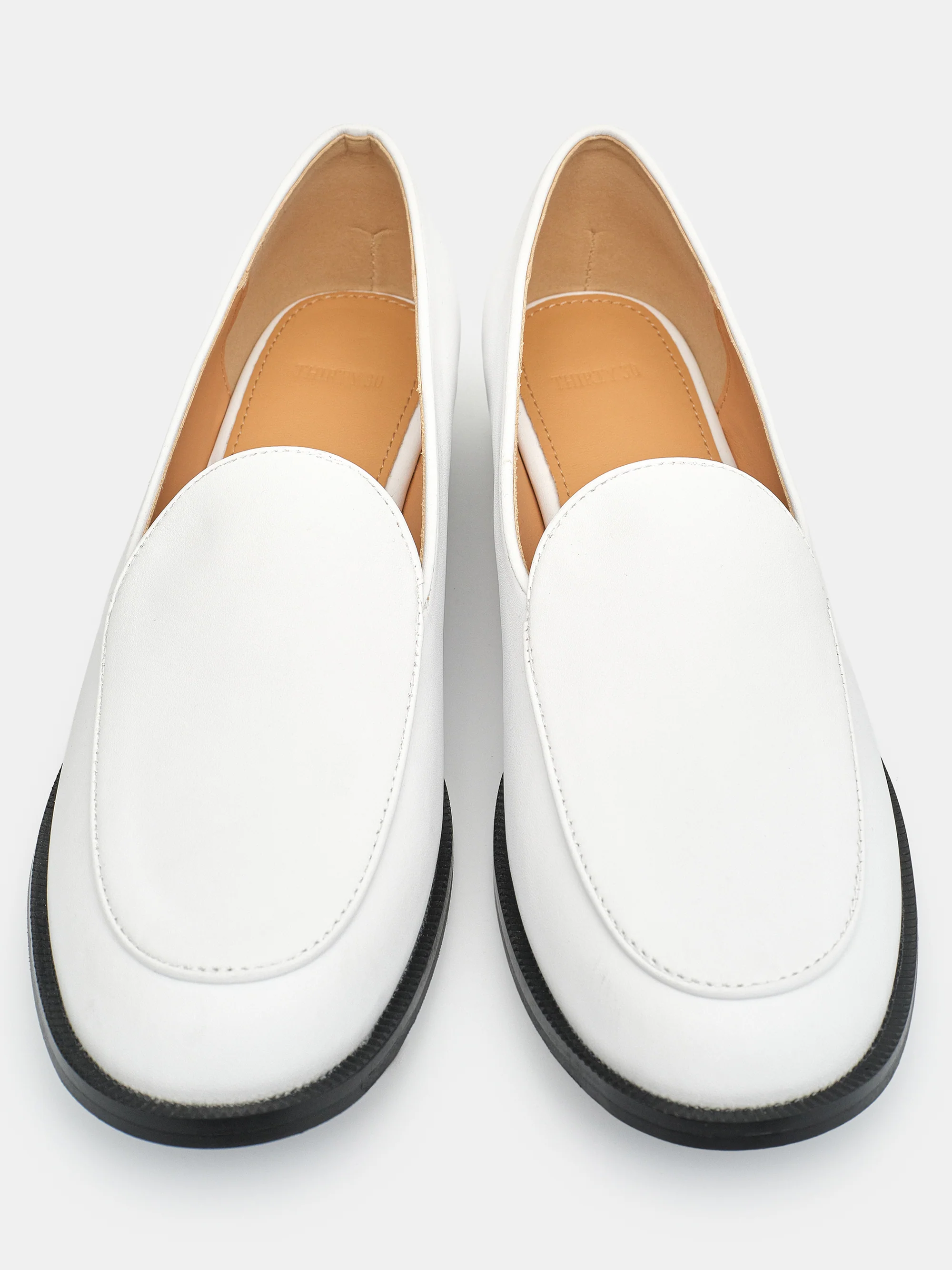 Soft Leather Loafers, White - Image 3