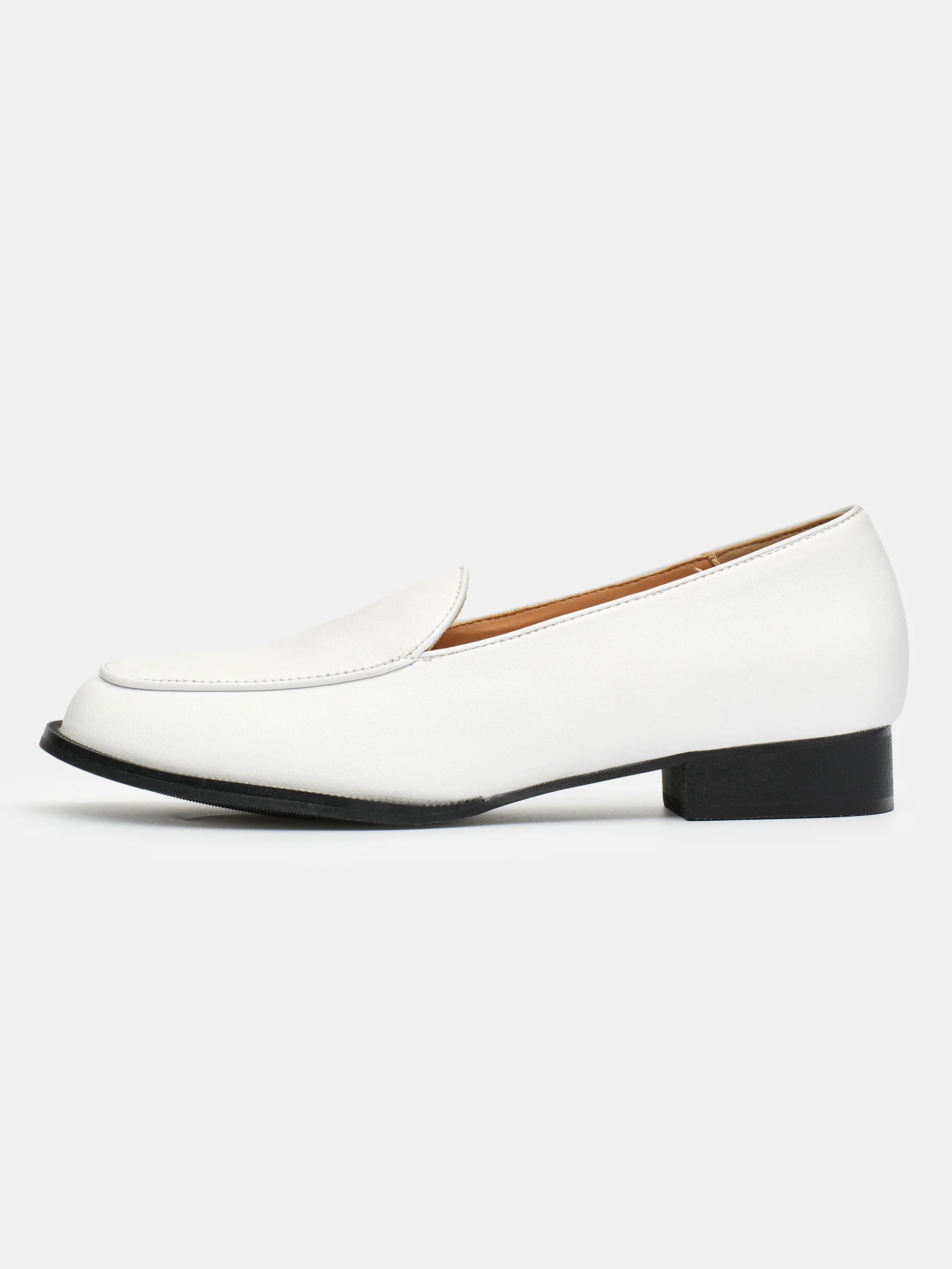Soft Leather Loafers, White - Image 4
