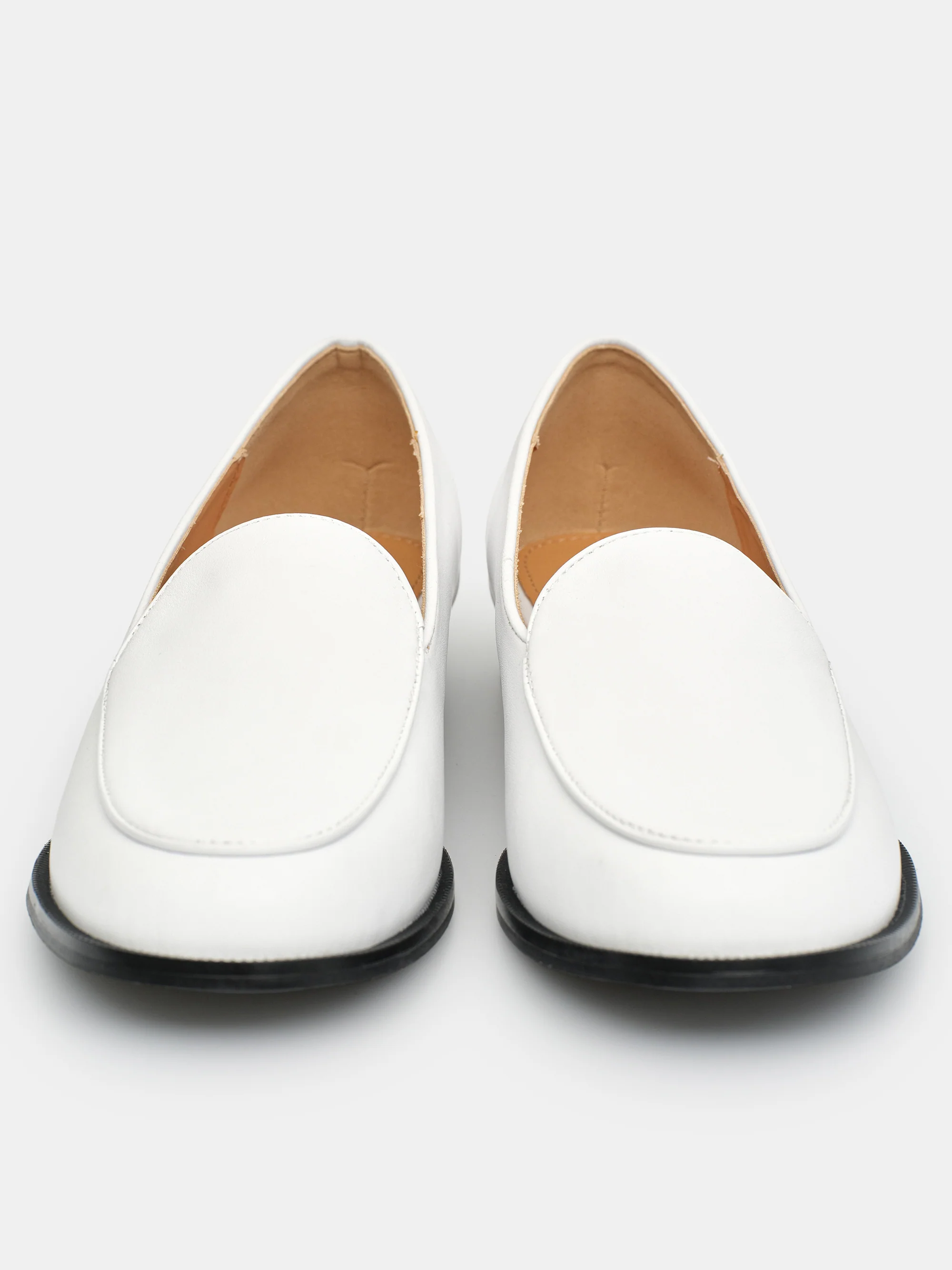 Soft Leather Loafers, White - Image 6