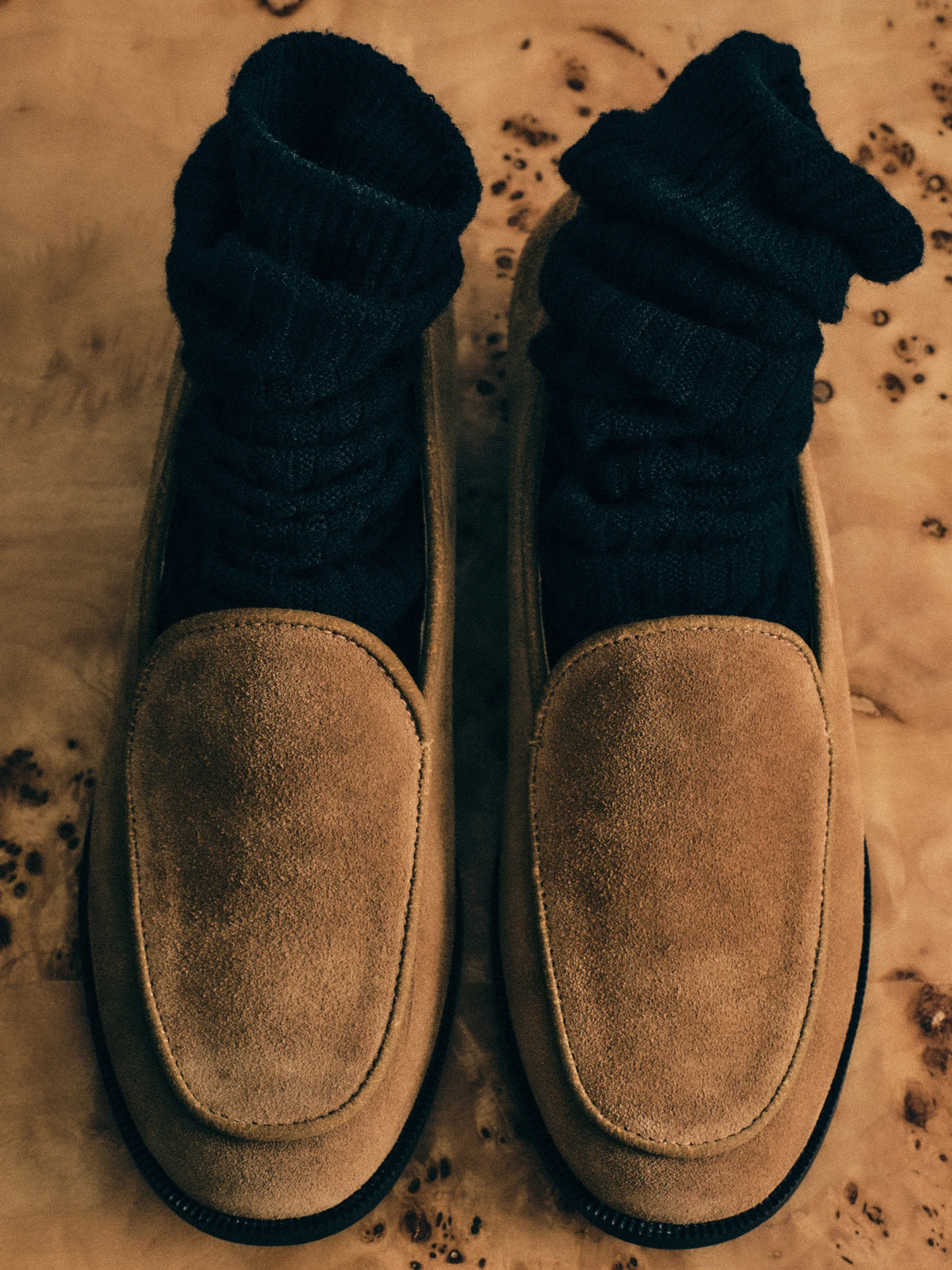 Soft Suede Loafers, Camel