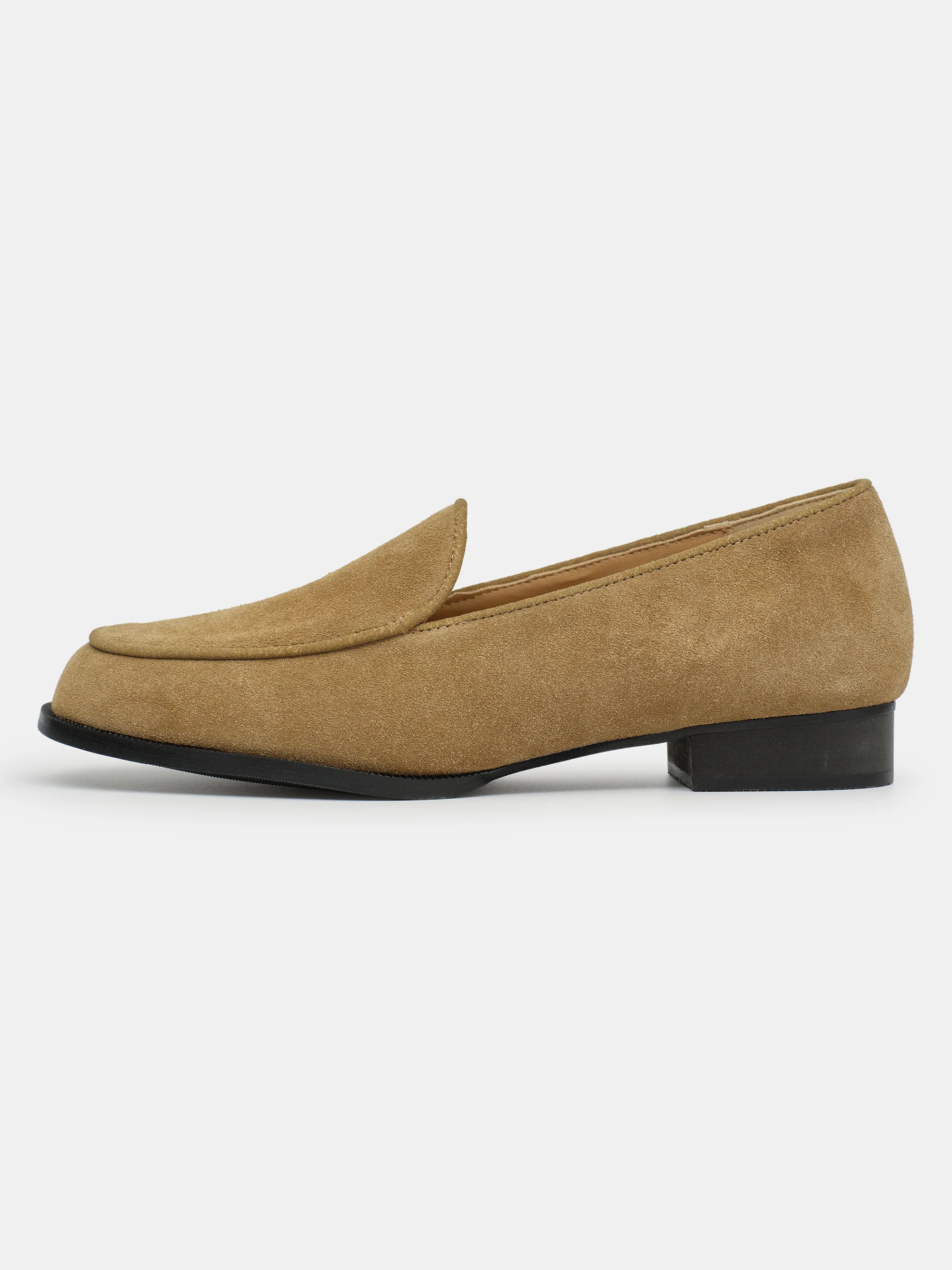 Soft Suede Loafers, Camel - Image 2