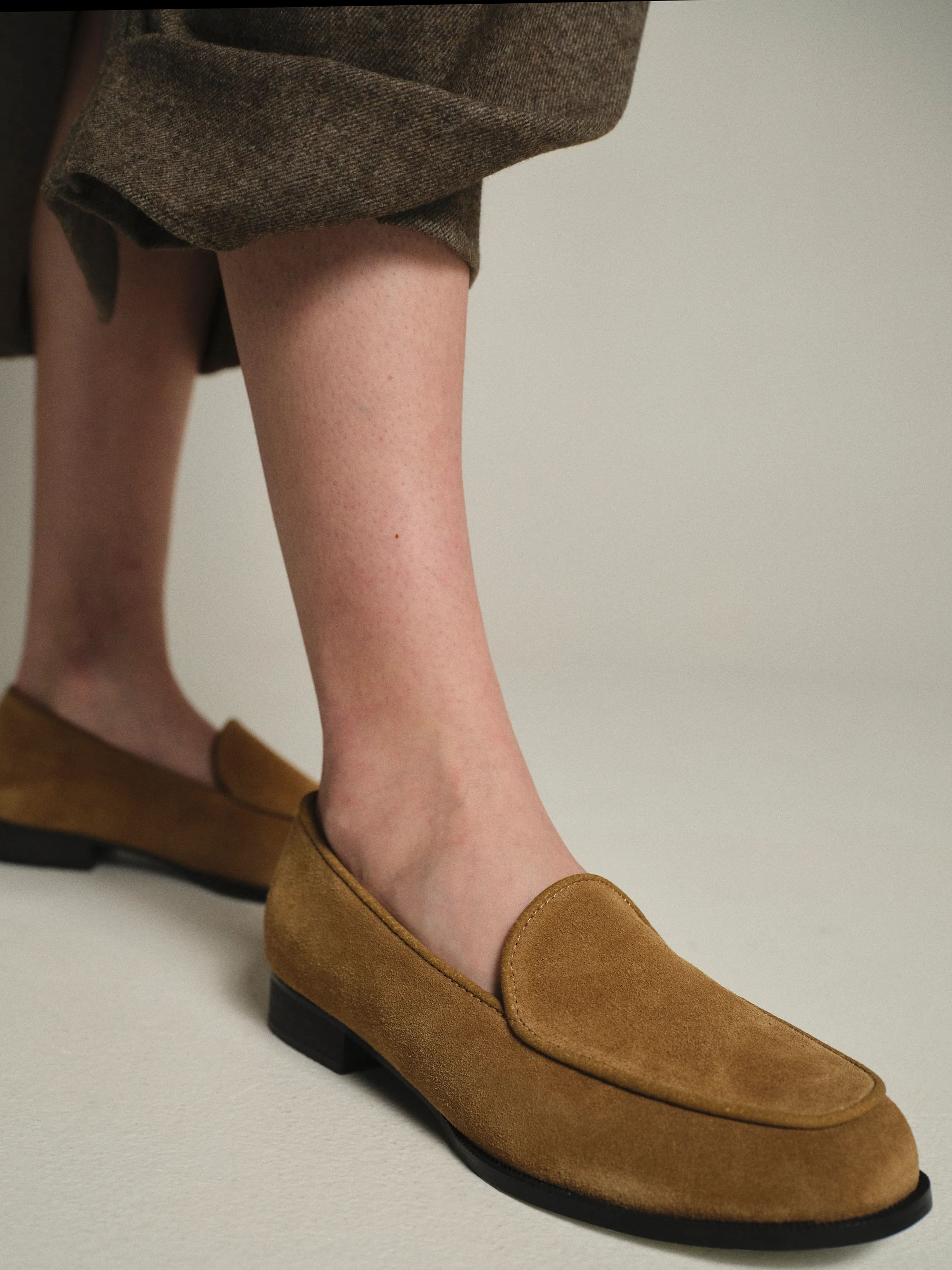 Soft Suede Loafers, Camel - Image 6