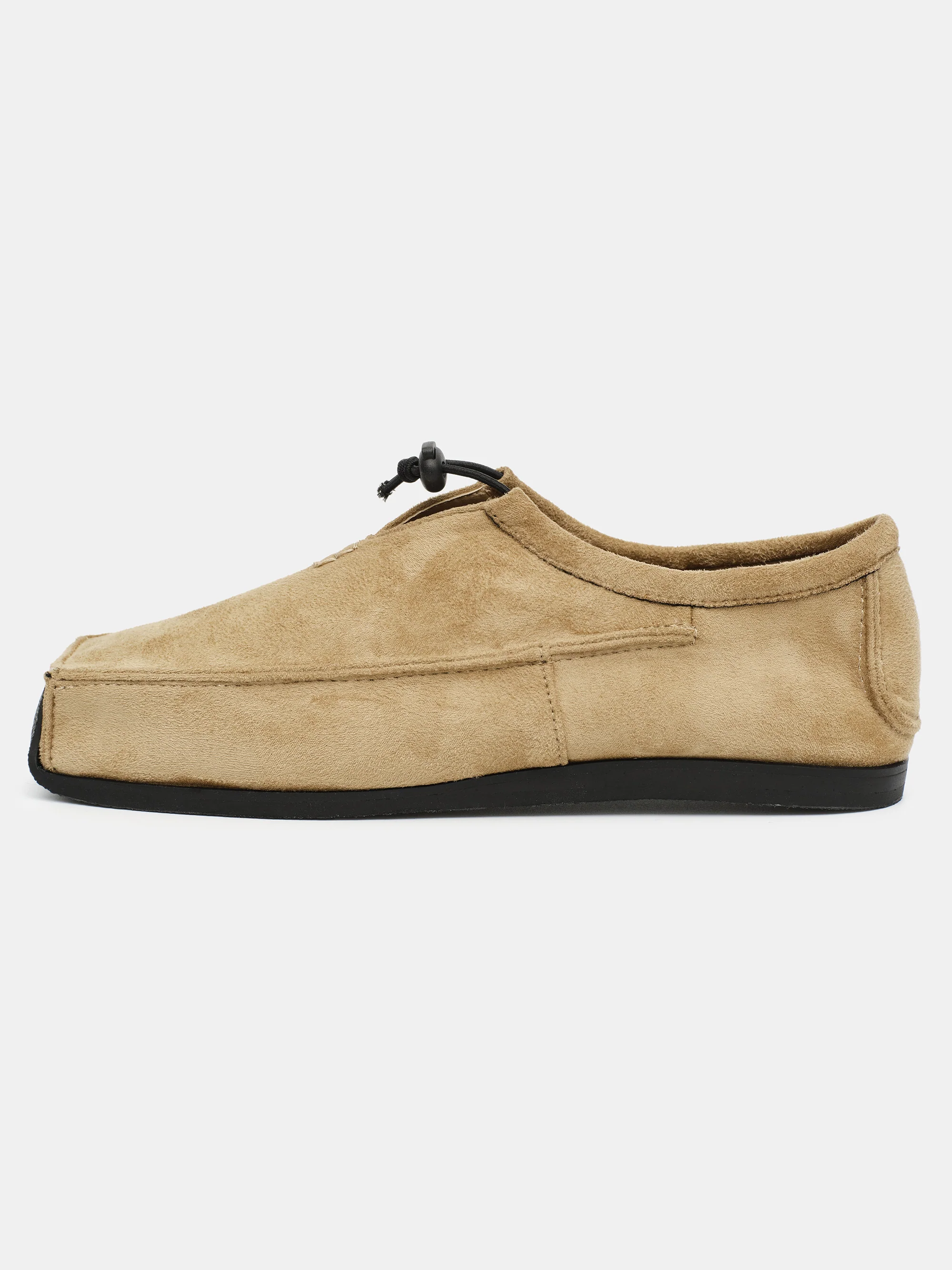 Square Toe Moccasin, Beige
