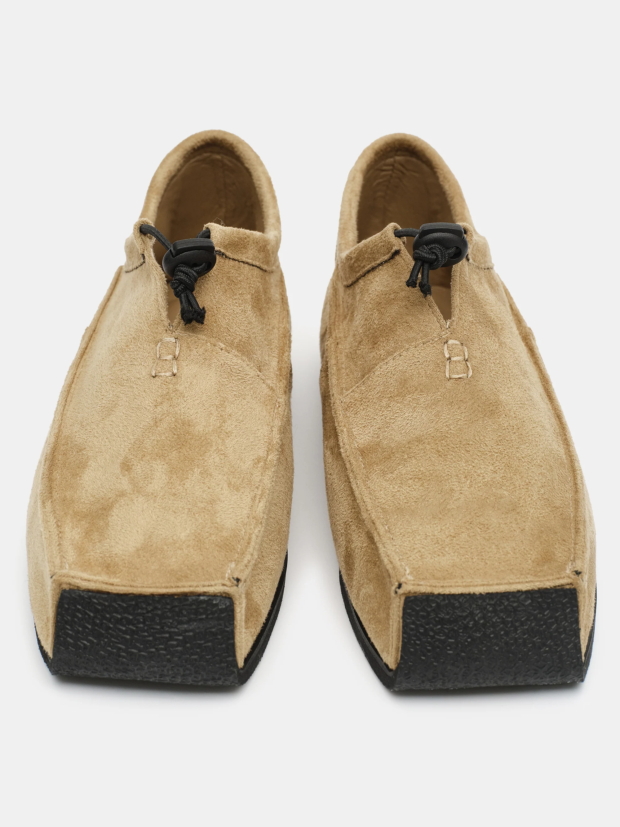Square Toe Moccasin, Beige - Image 2