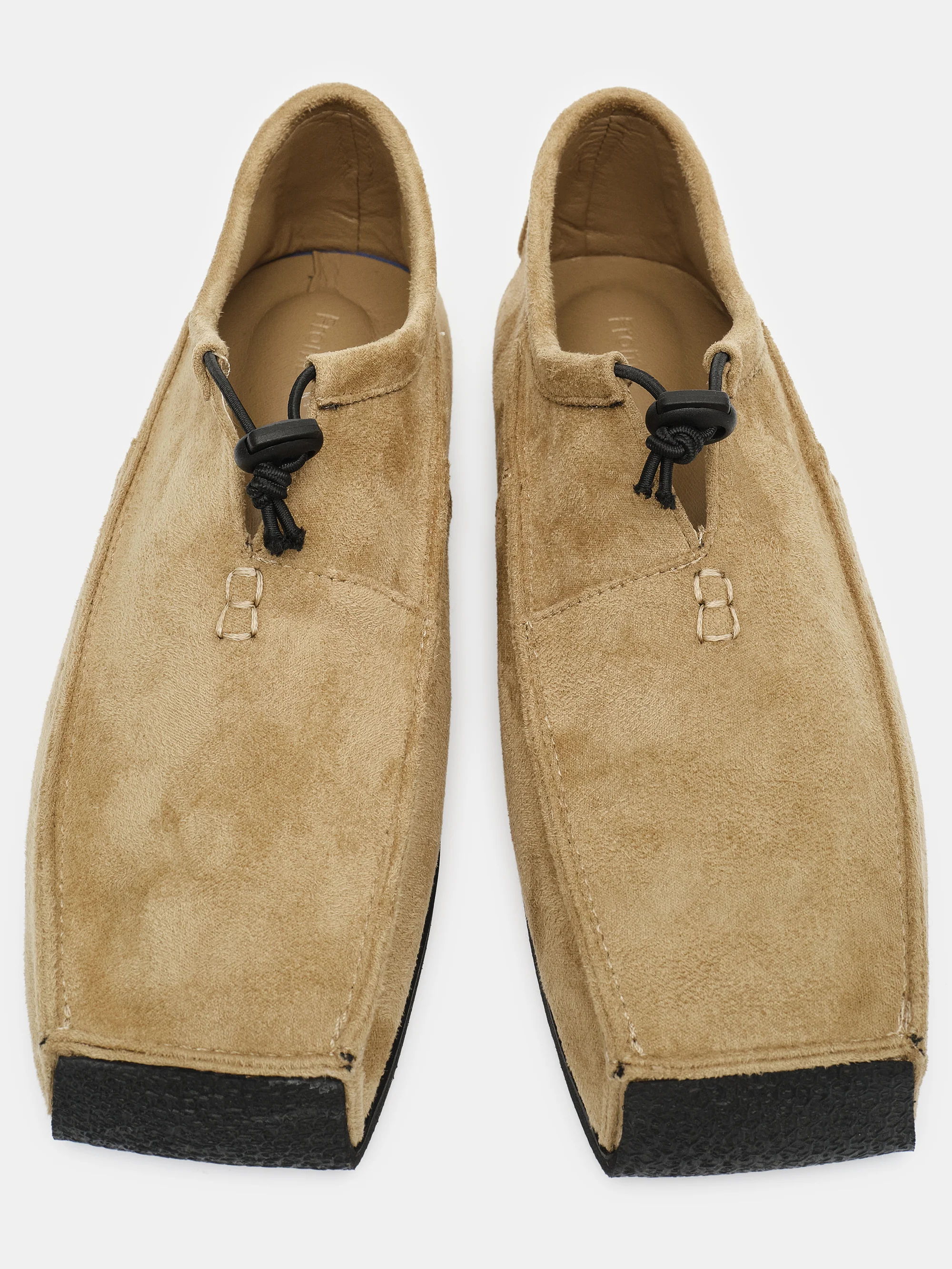 Square Toe Moccasin, Beige - Image 4