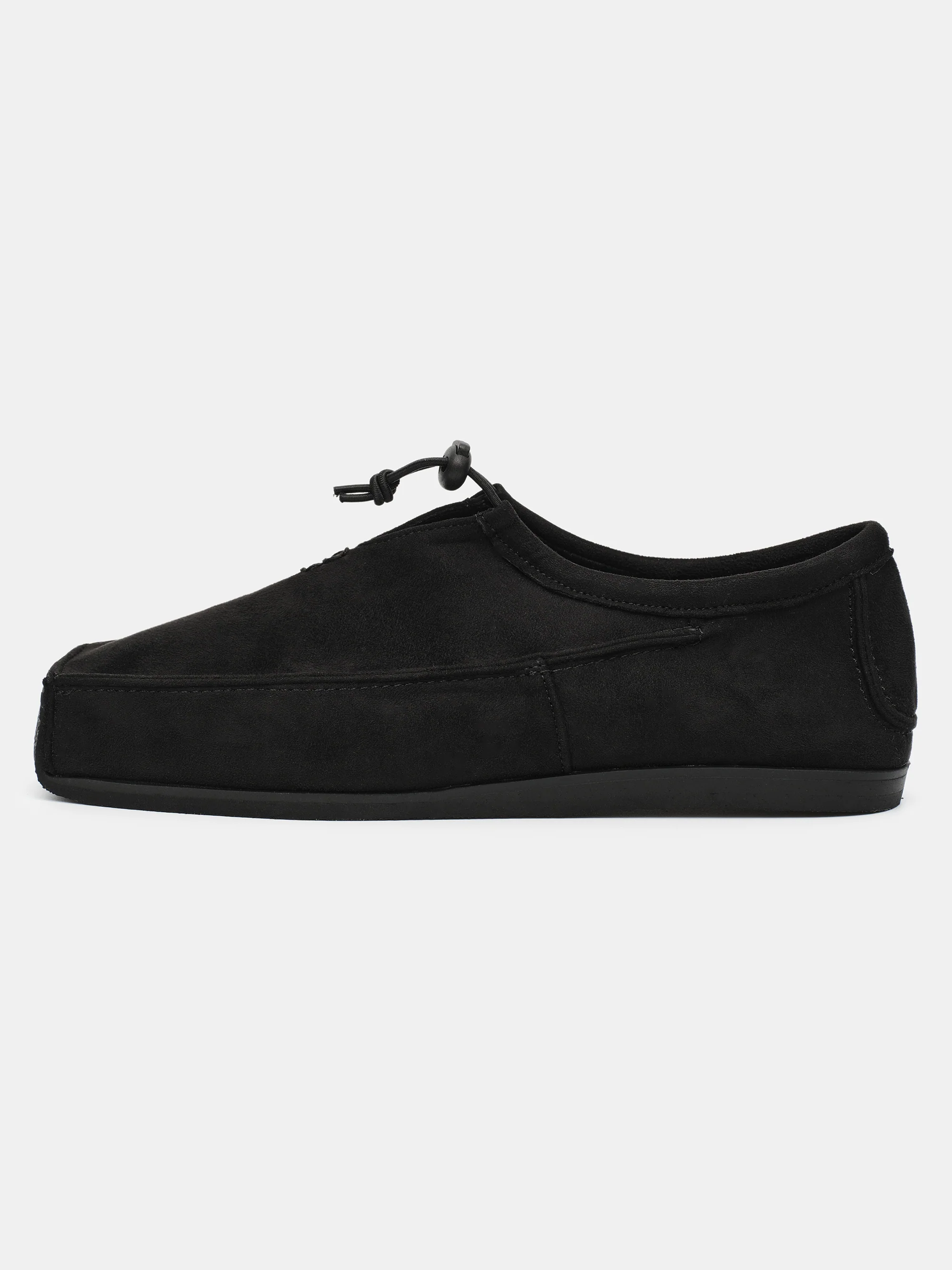 Square Toe Moccasin, Black