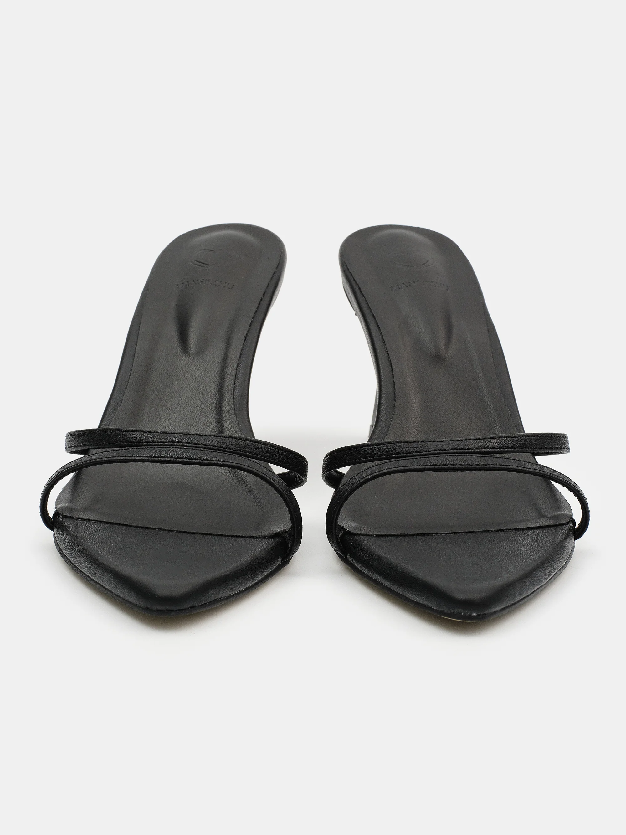 Stiletto Heeled Mules, Black - Image 3