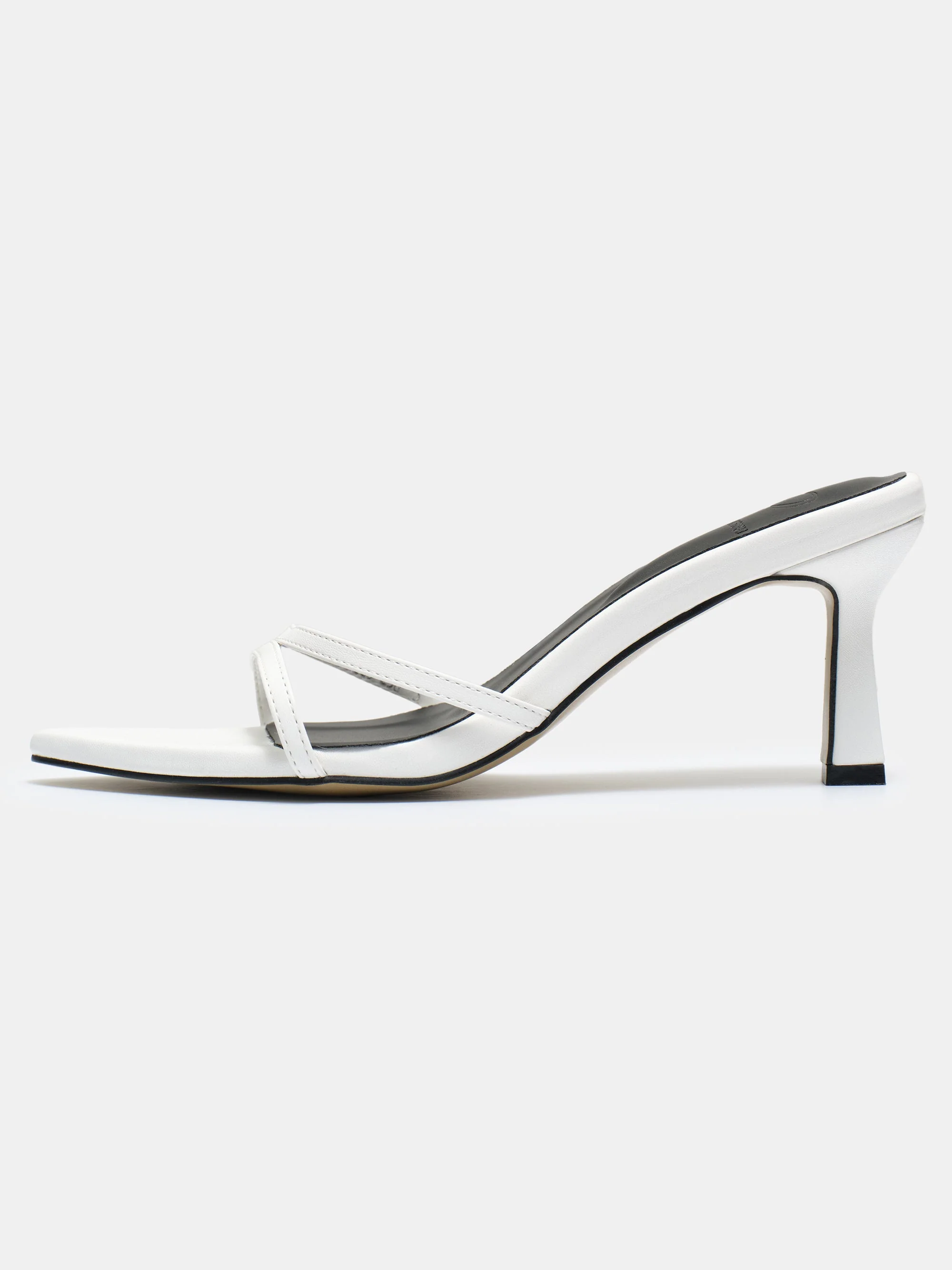 Stiletto Heeled Mules, White