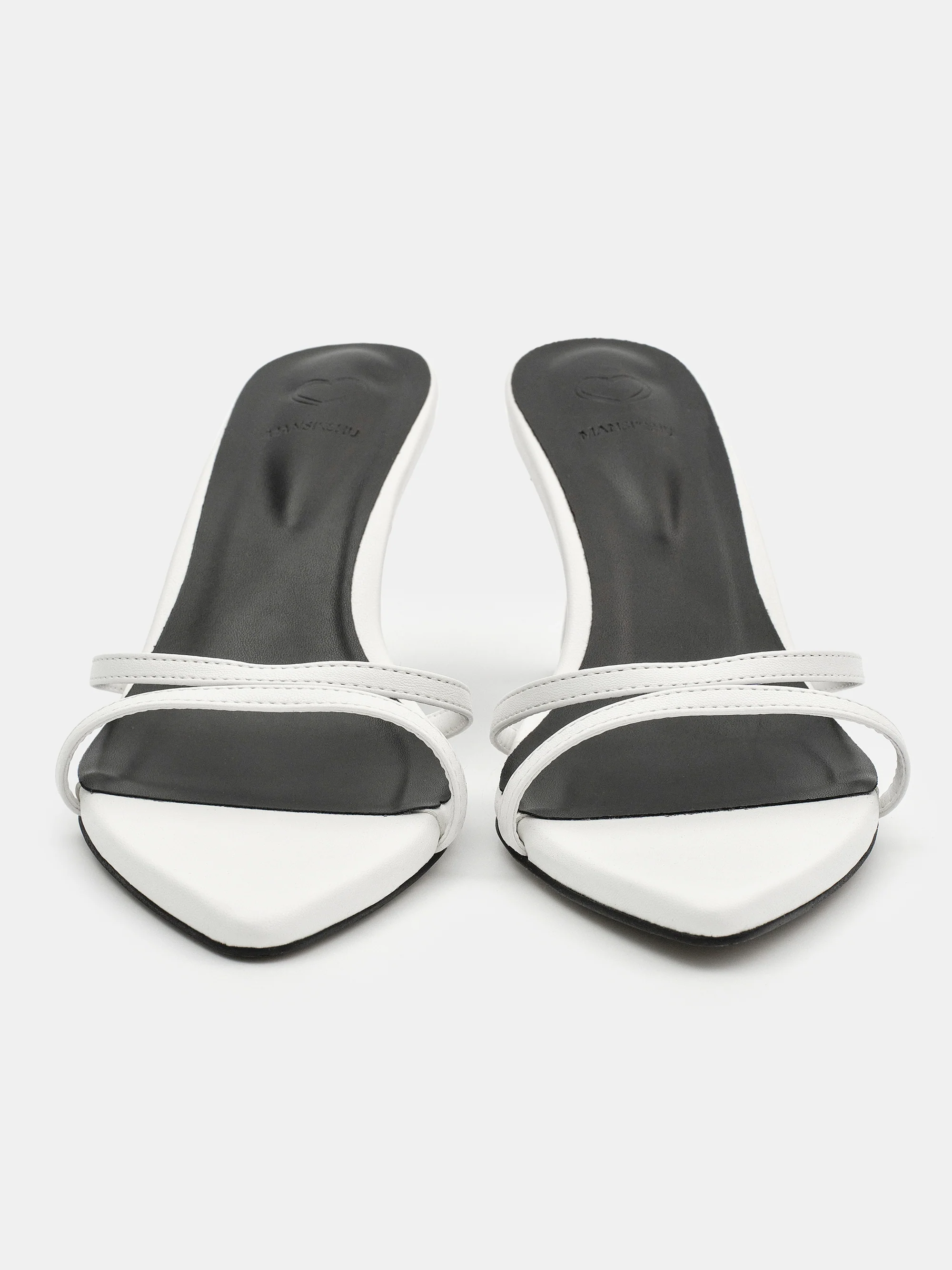 Stiletto Heeled Mules, White - Image 3