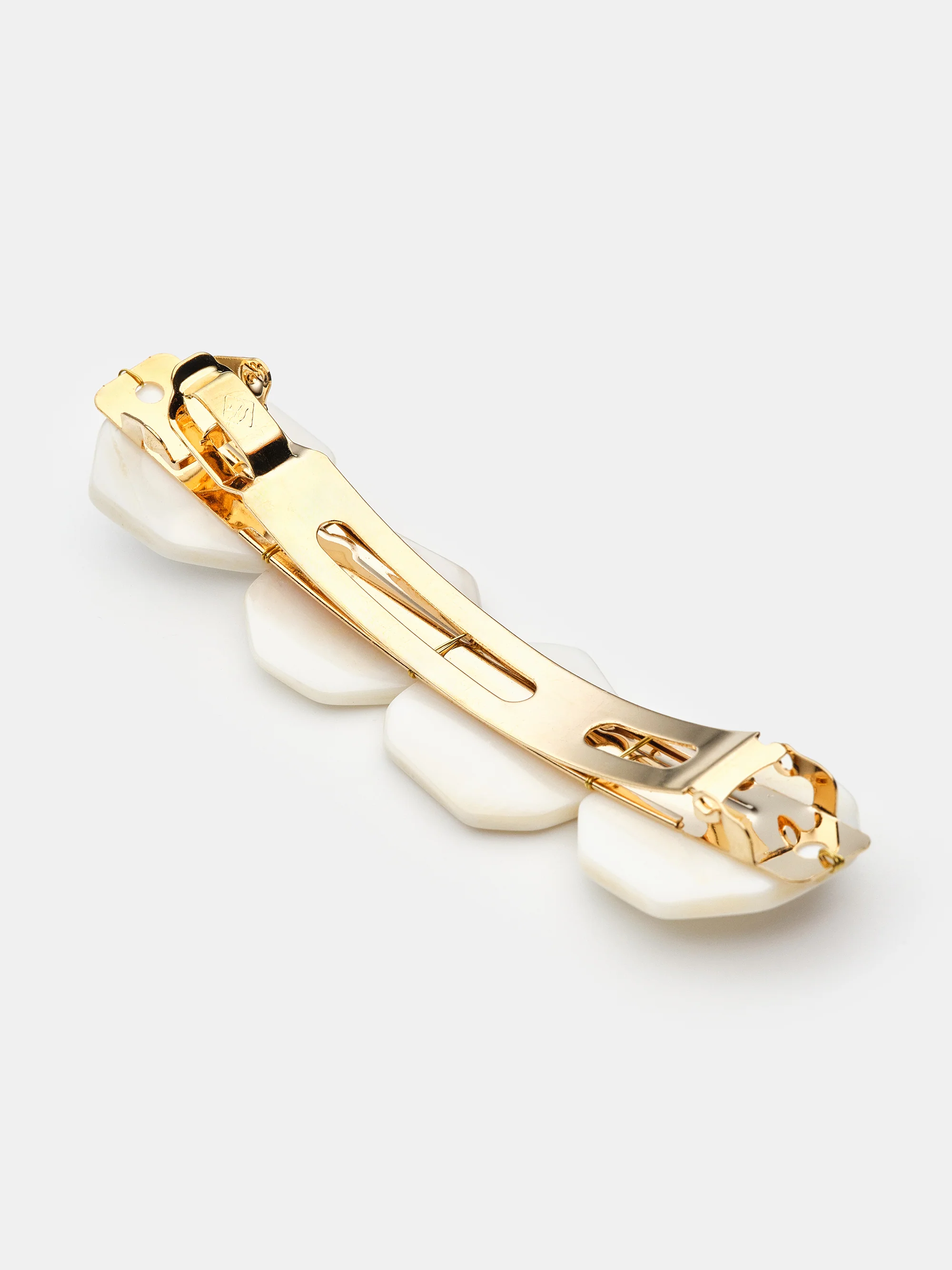 Stone Tile Barrette, Gold - Image 2