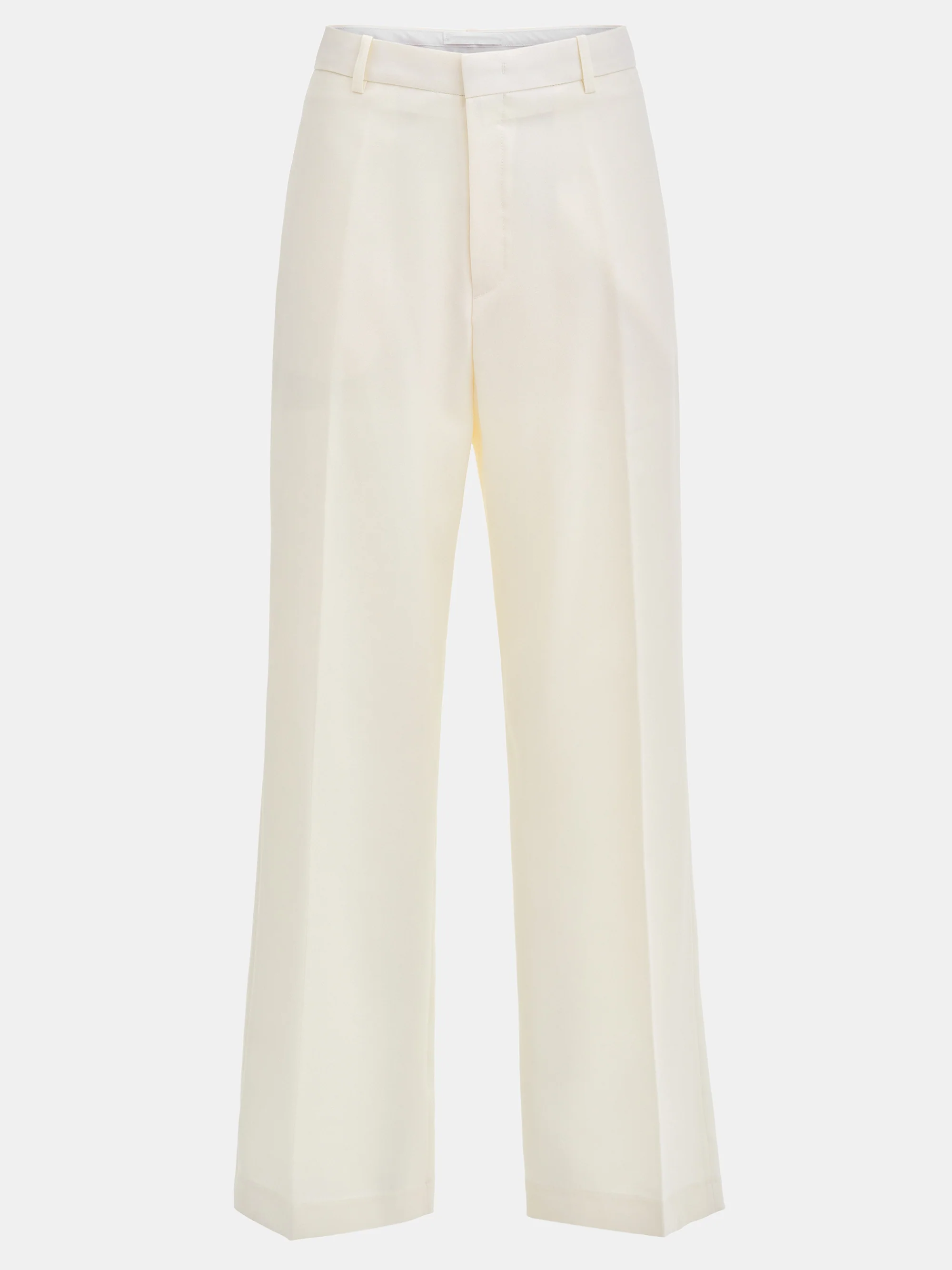Streamlined Boot-Cut Trousers, Ivory