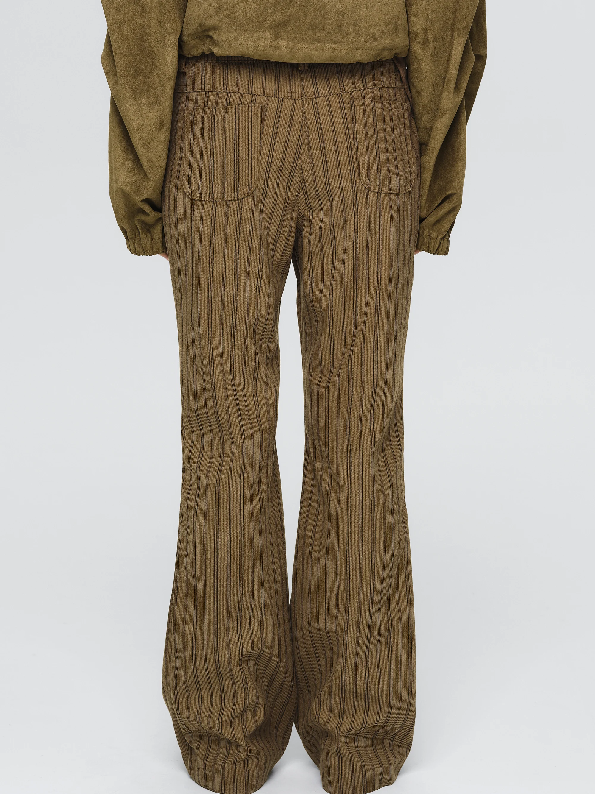 Striped Pocket Trousers, Brown - Image 4