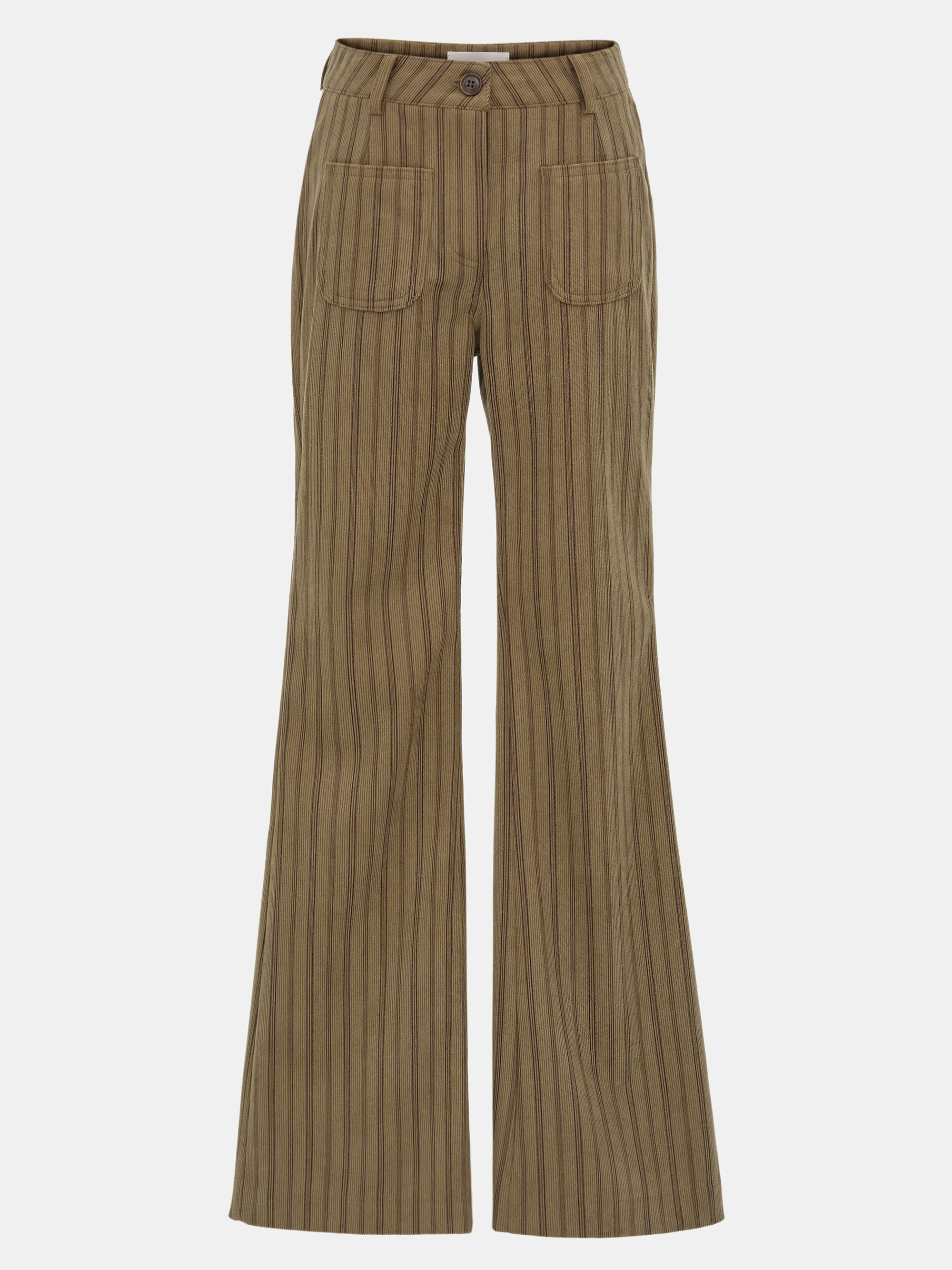 Striped Pocket Trousers, Brown - Image 5