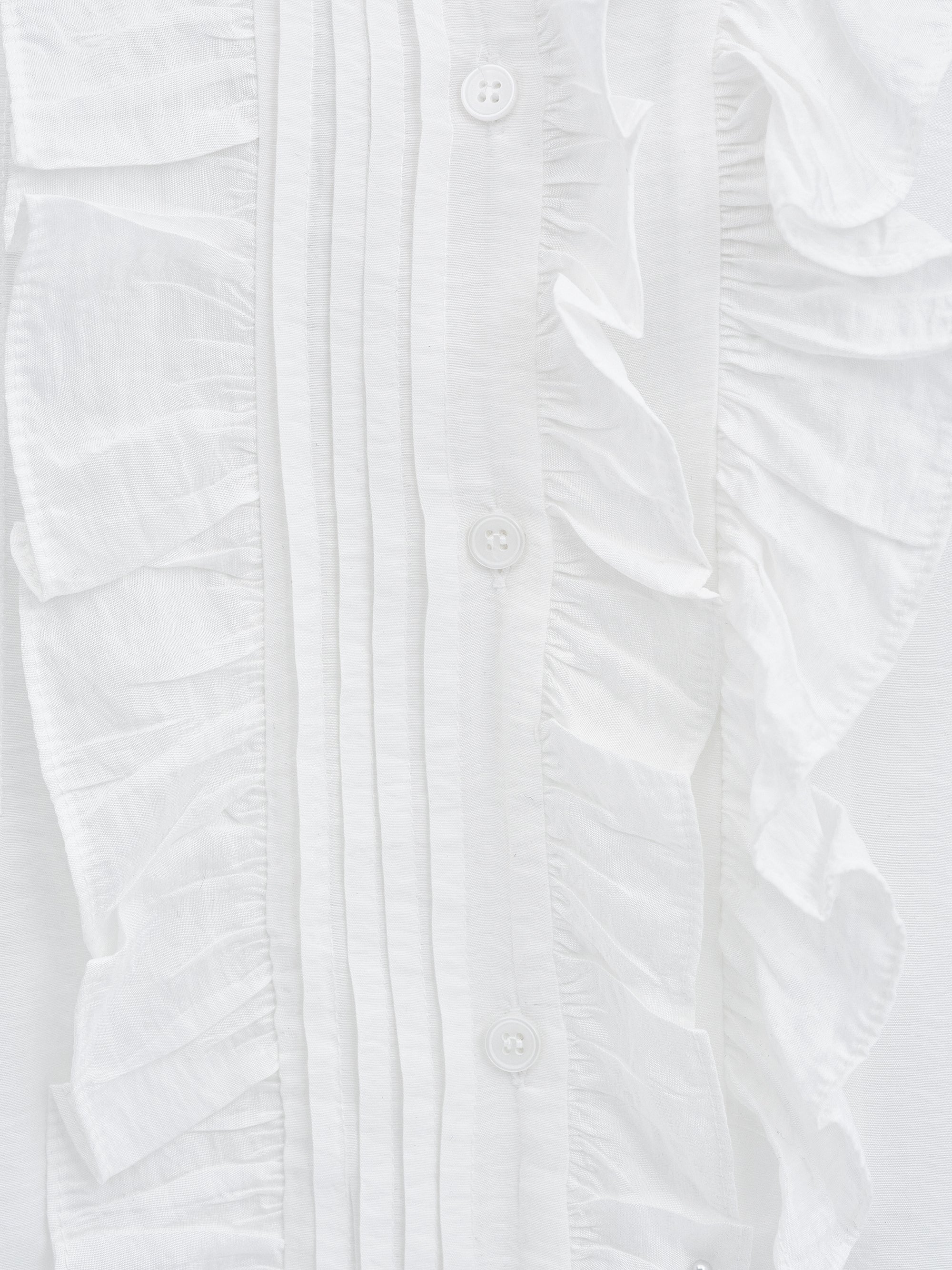 Striped Ruffle Shirt, Ivory - Image 2