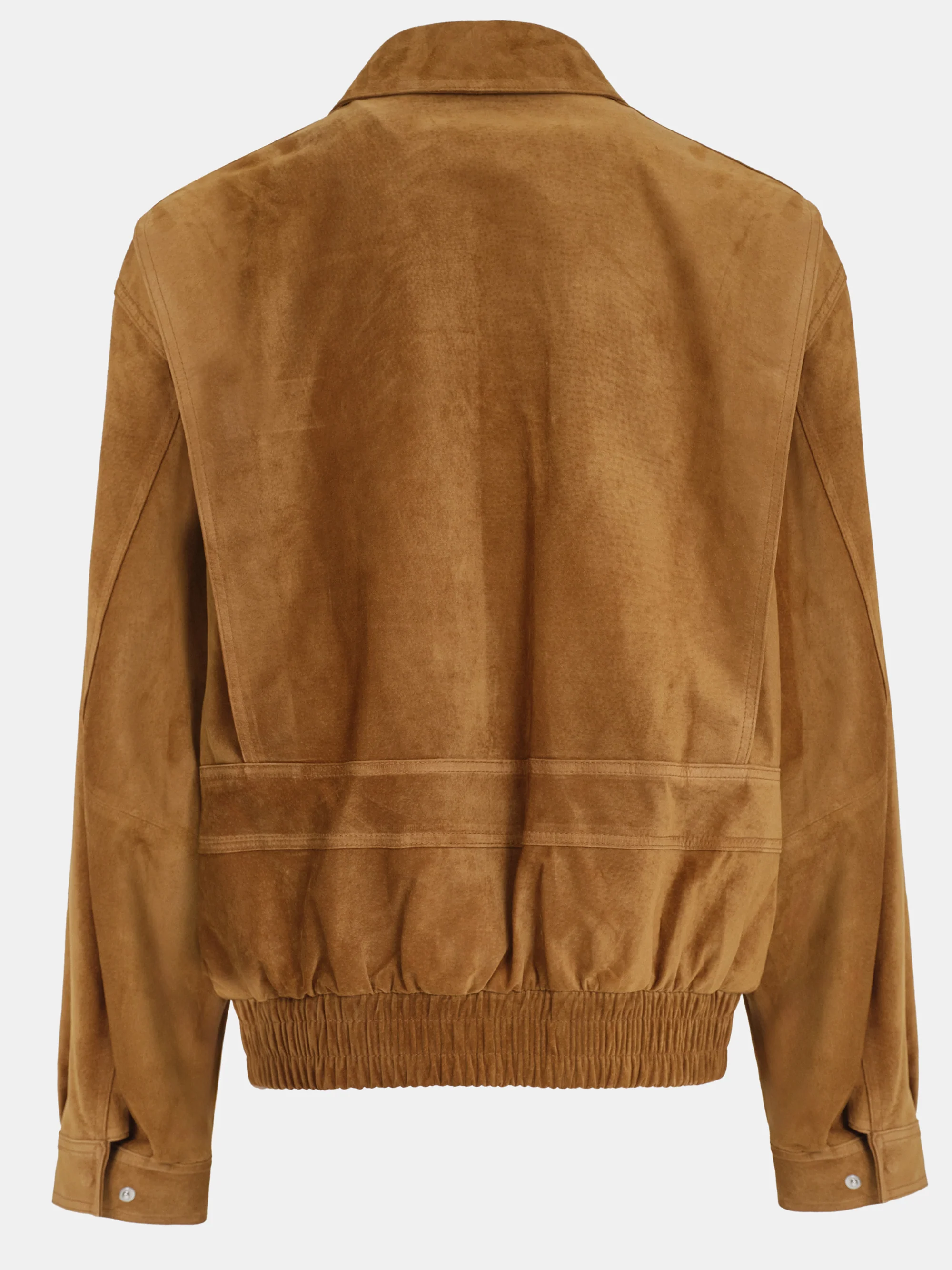 Suede Bomber Jacket, Cognac - Image 7