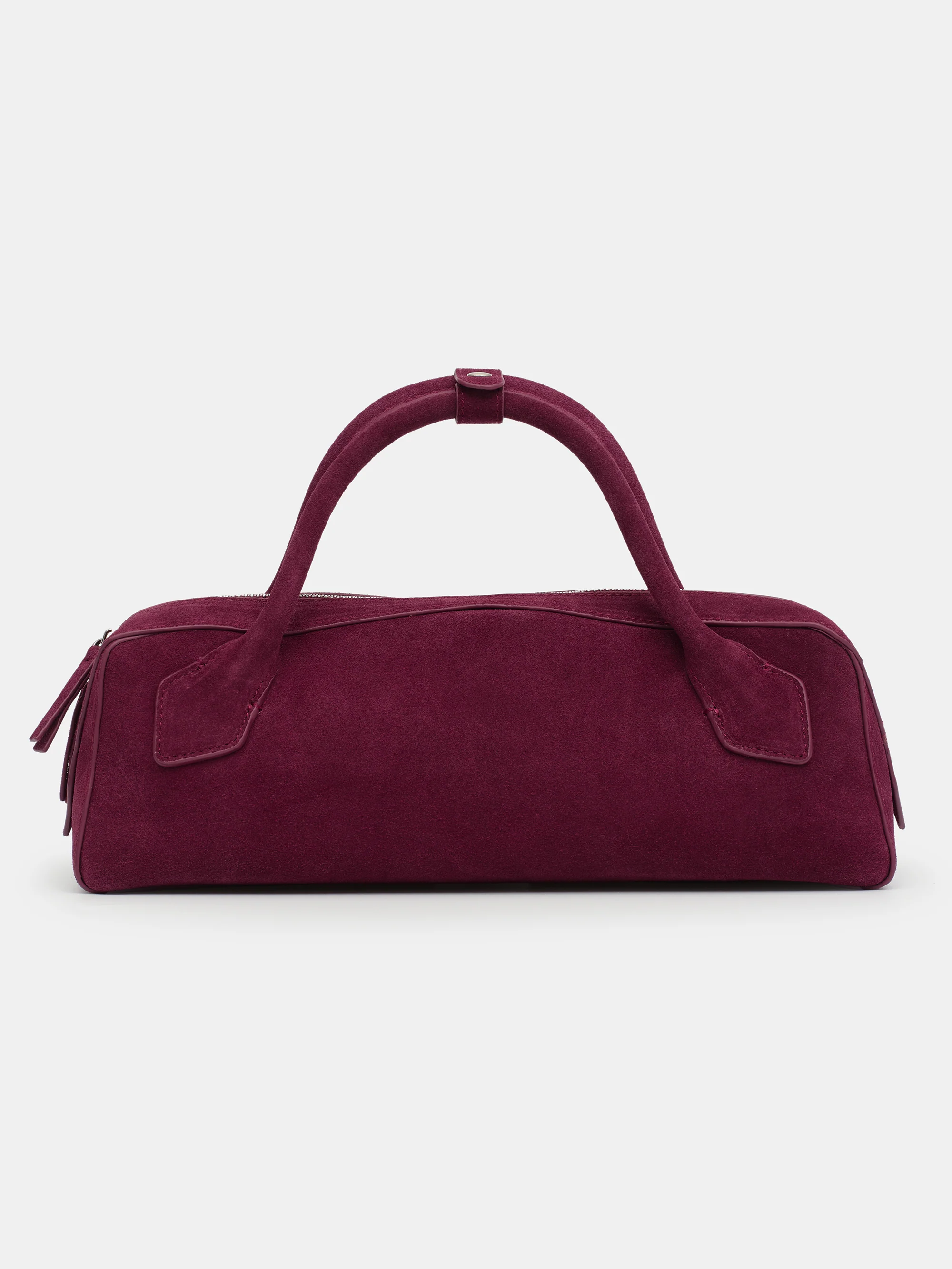 Suede Bowling Bag, Zifandel - Image 2