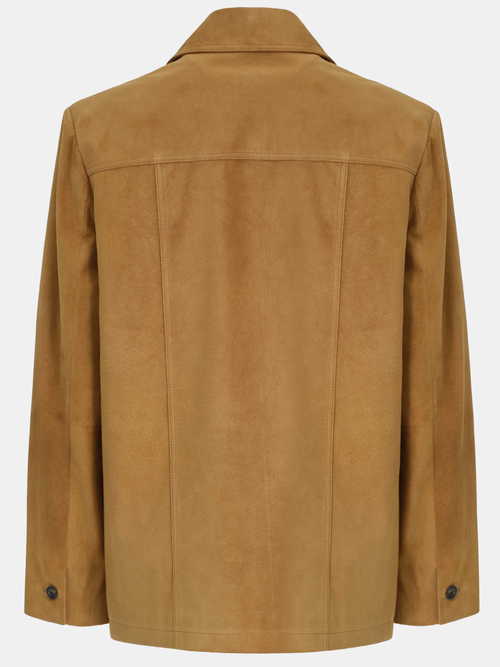 Suede Buttoned Blazer, Camel - Image 7