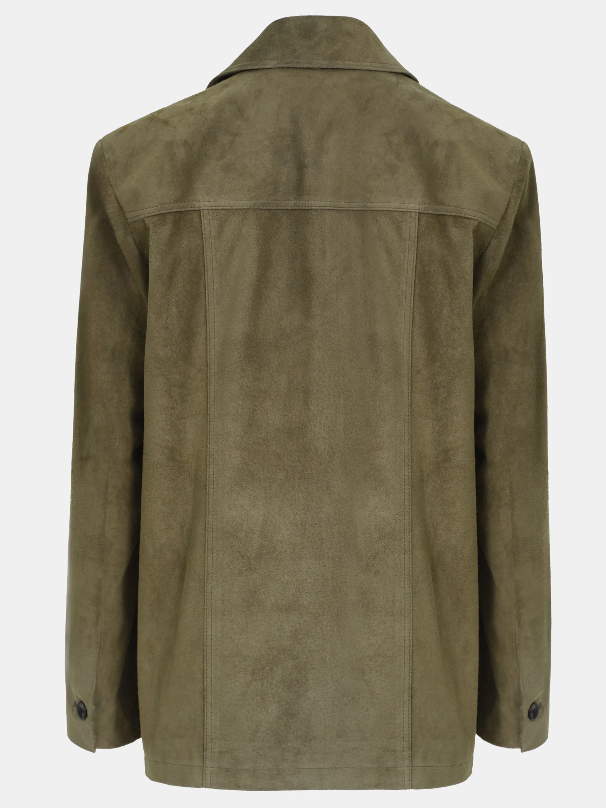 Suede Buttoned Blazer, Mousse - Image 7