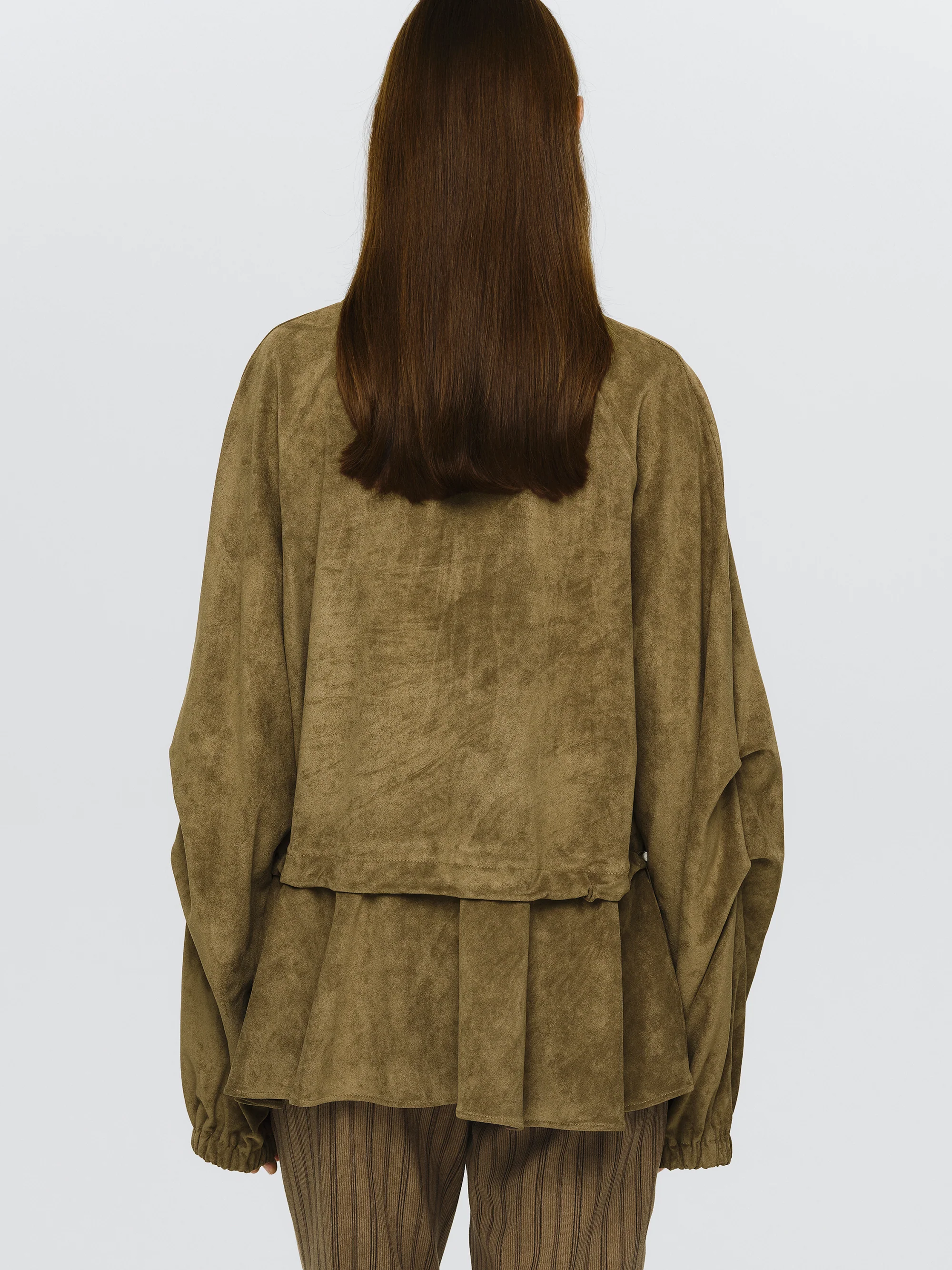 Suede Effect Anorak, Brown - Image 4