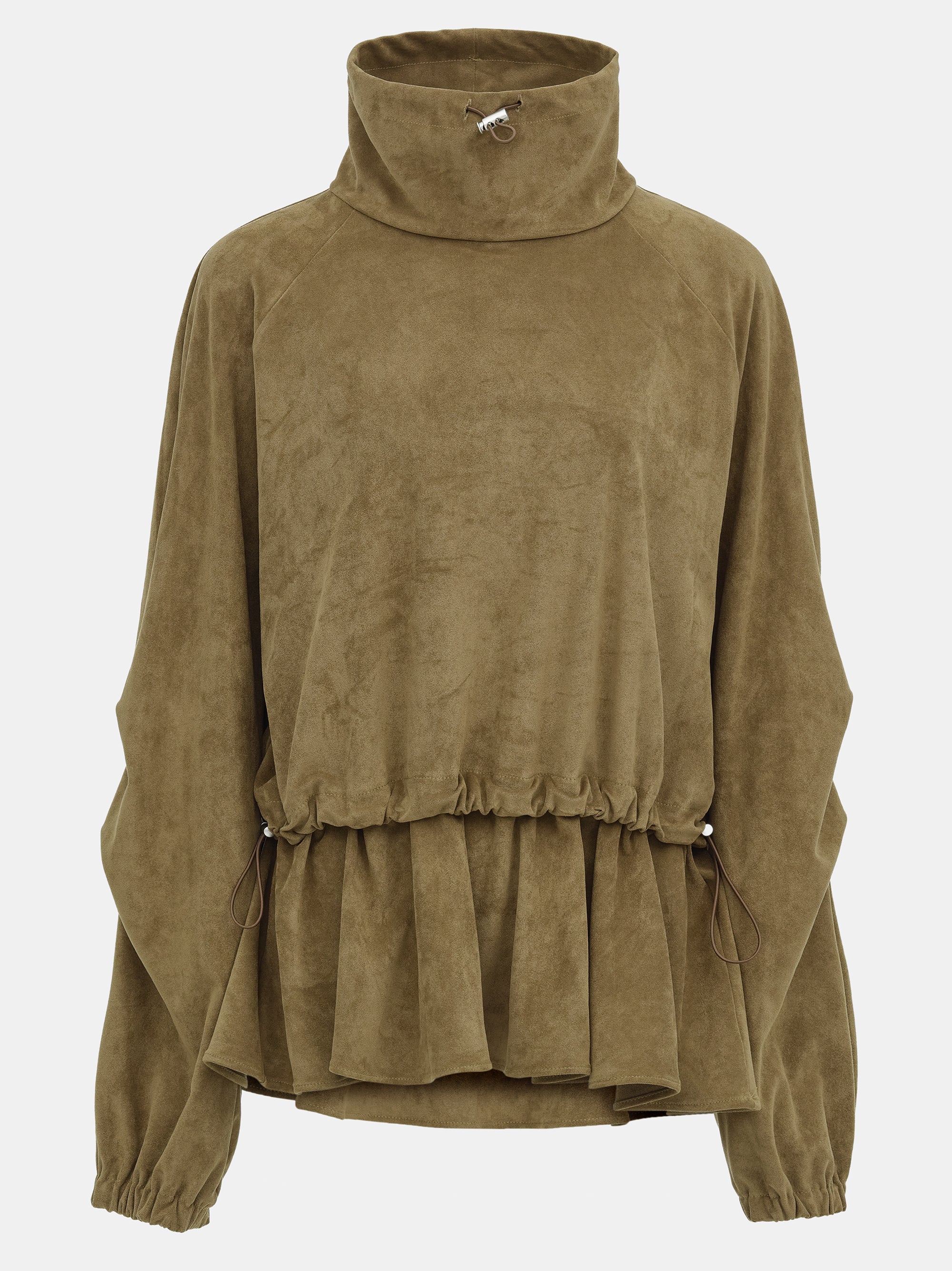 Suede Effect Anorak, Brown - Image 5