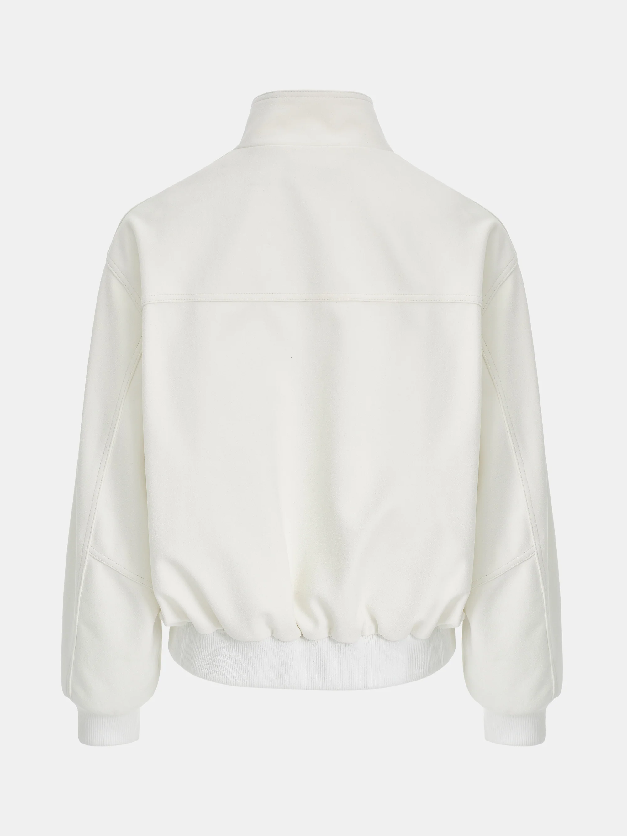 Suede-Effect Track Jacket, White - Image 7