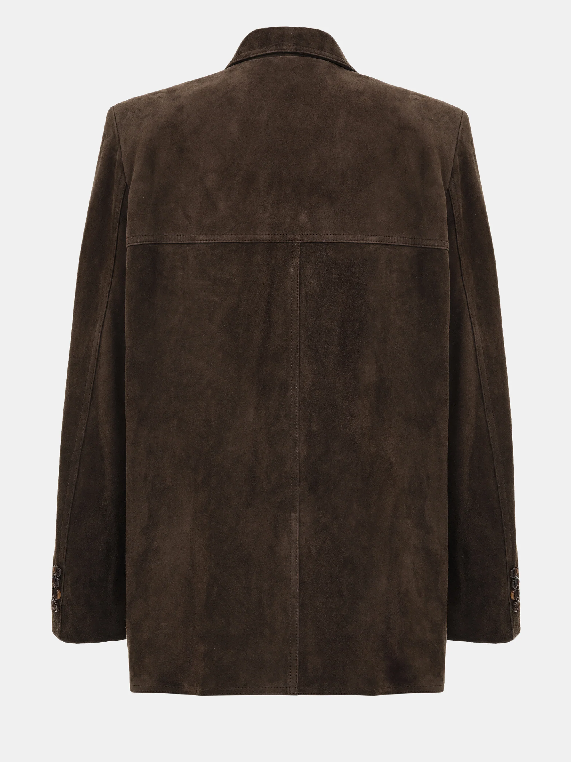 Suede Frock Jacket, Brown - Image 6