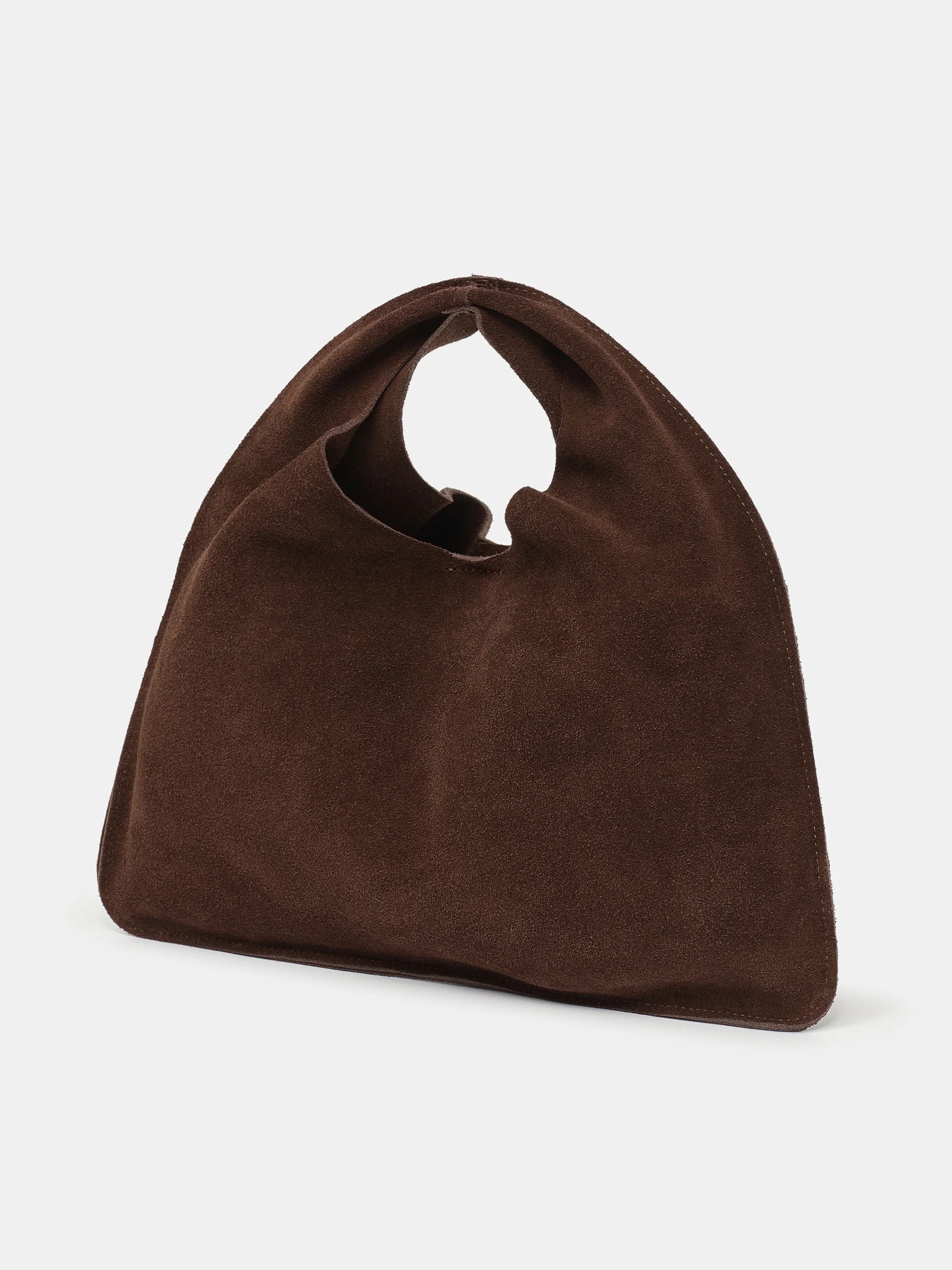 Suede Grab Bag, Chocolate - Image 2