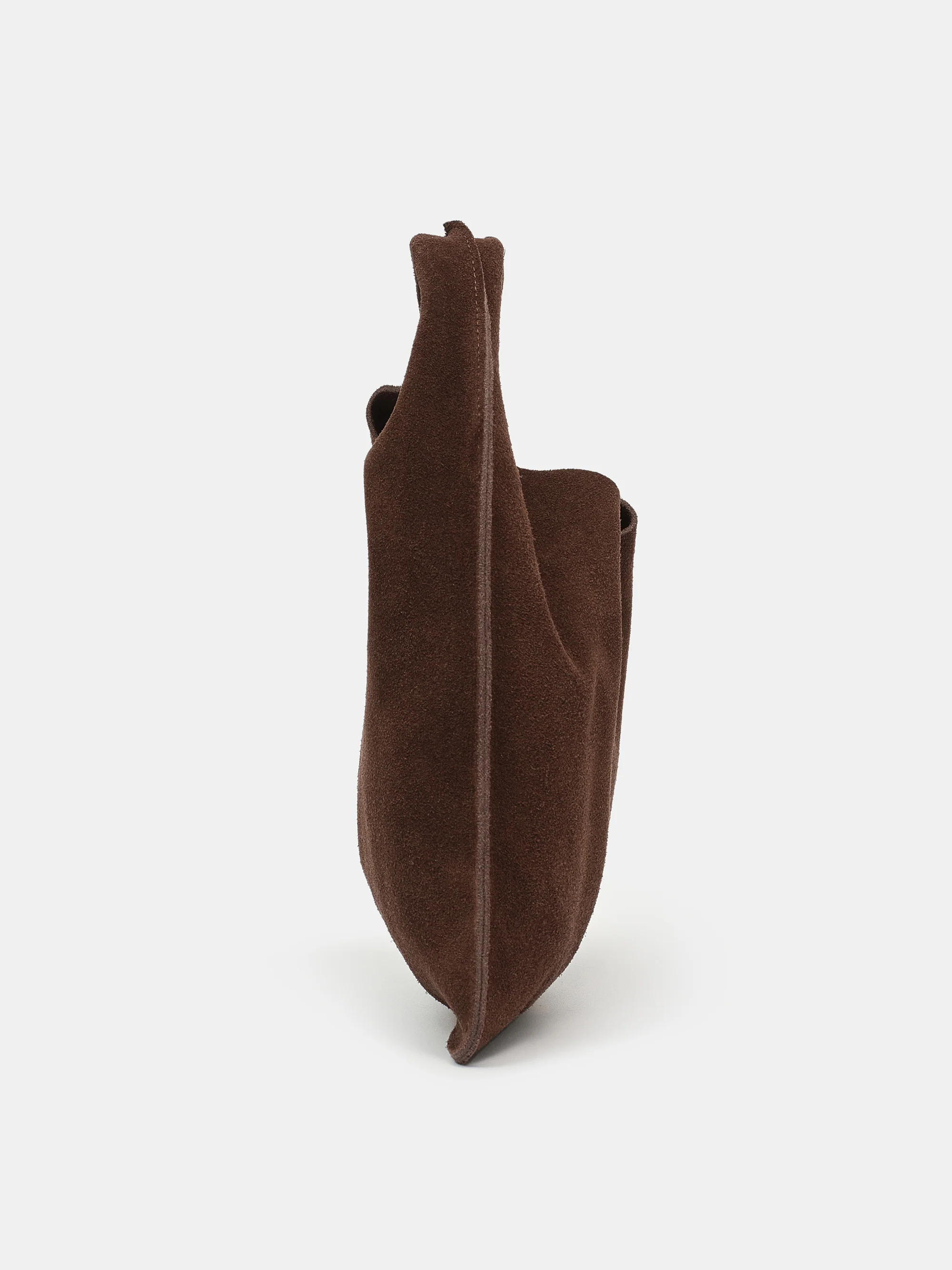 Suede Grab Bag, Chocolate - Image 3