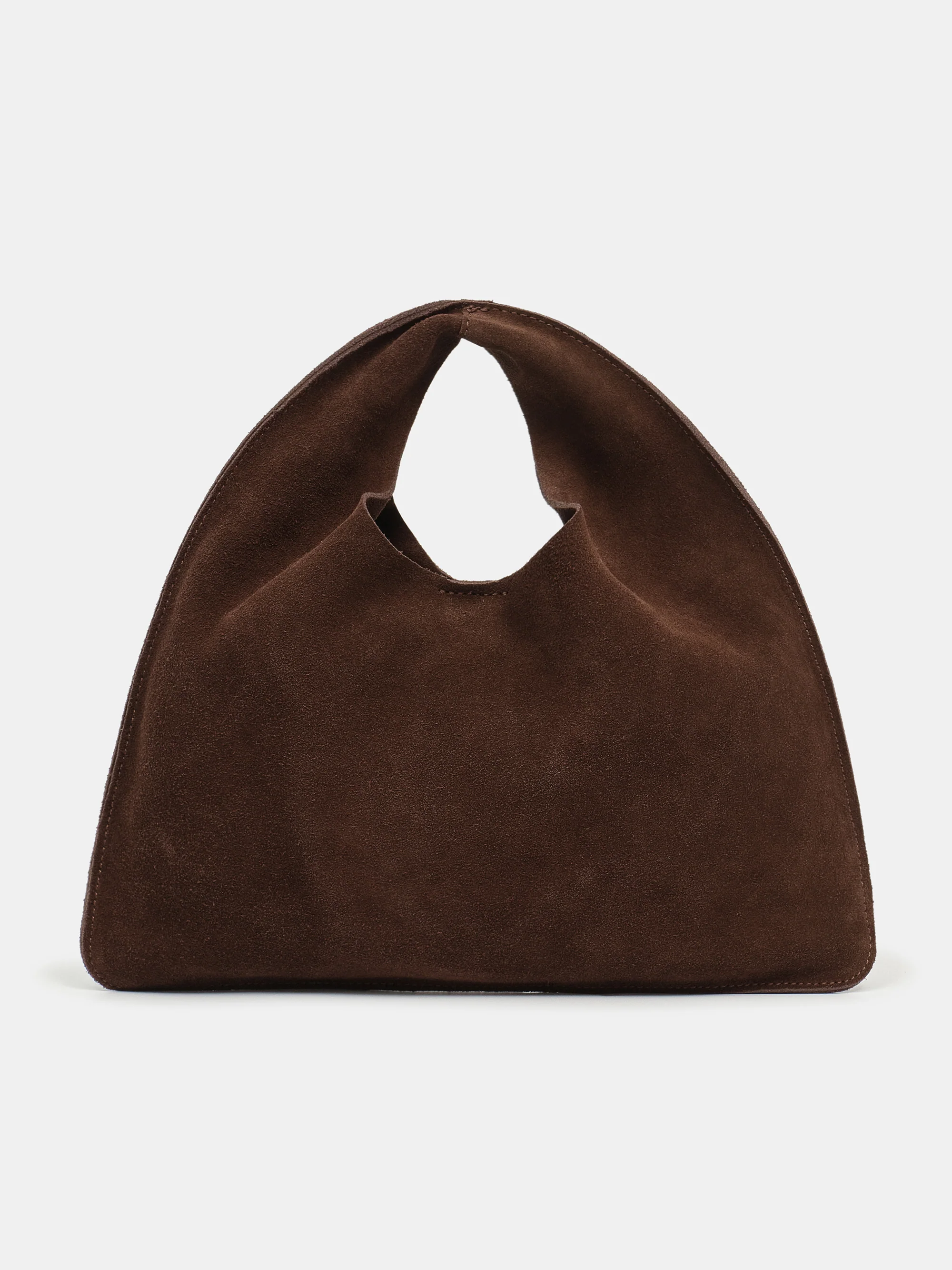 Suede Grab Bag, Chocolate - Image 4