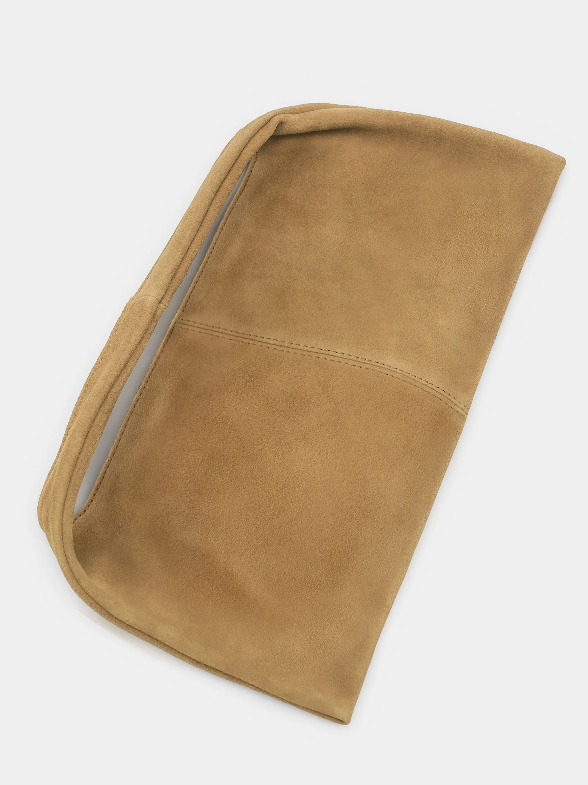 Suede Handle Bag, Camel - Image 3