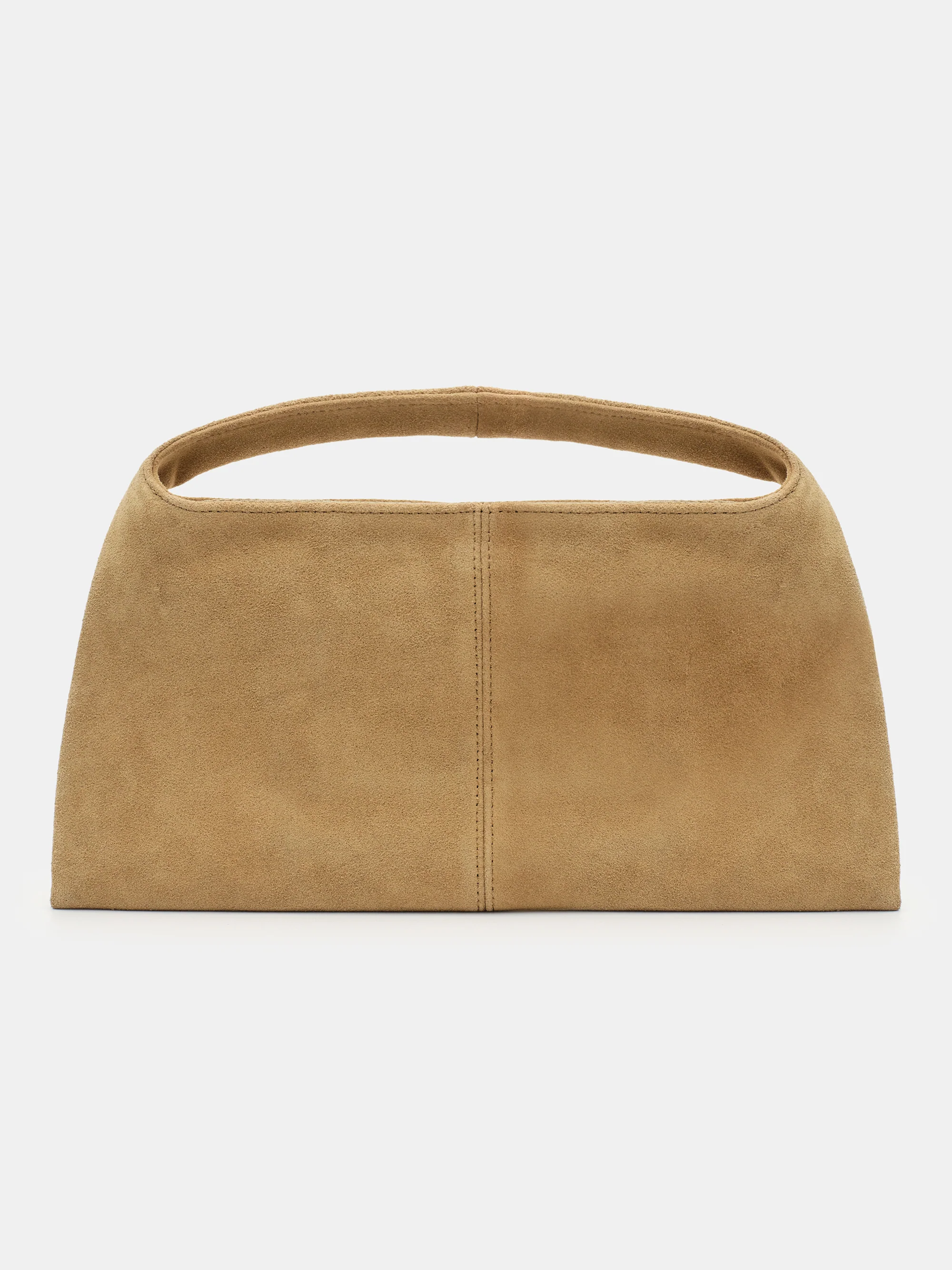 Suede Handle Bag, Camel - Image 4
