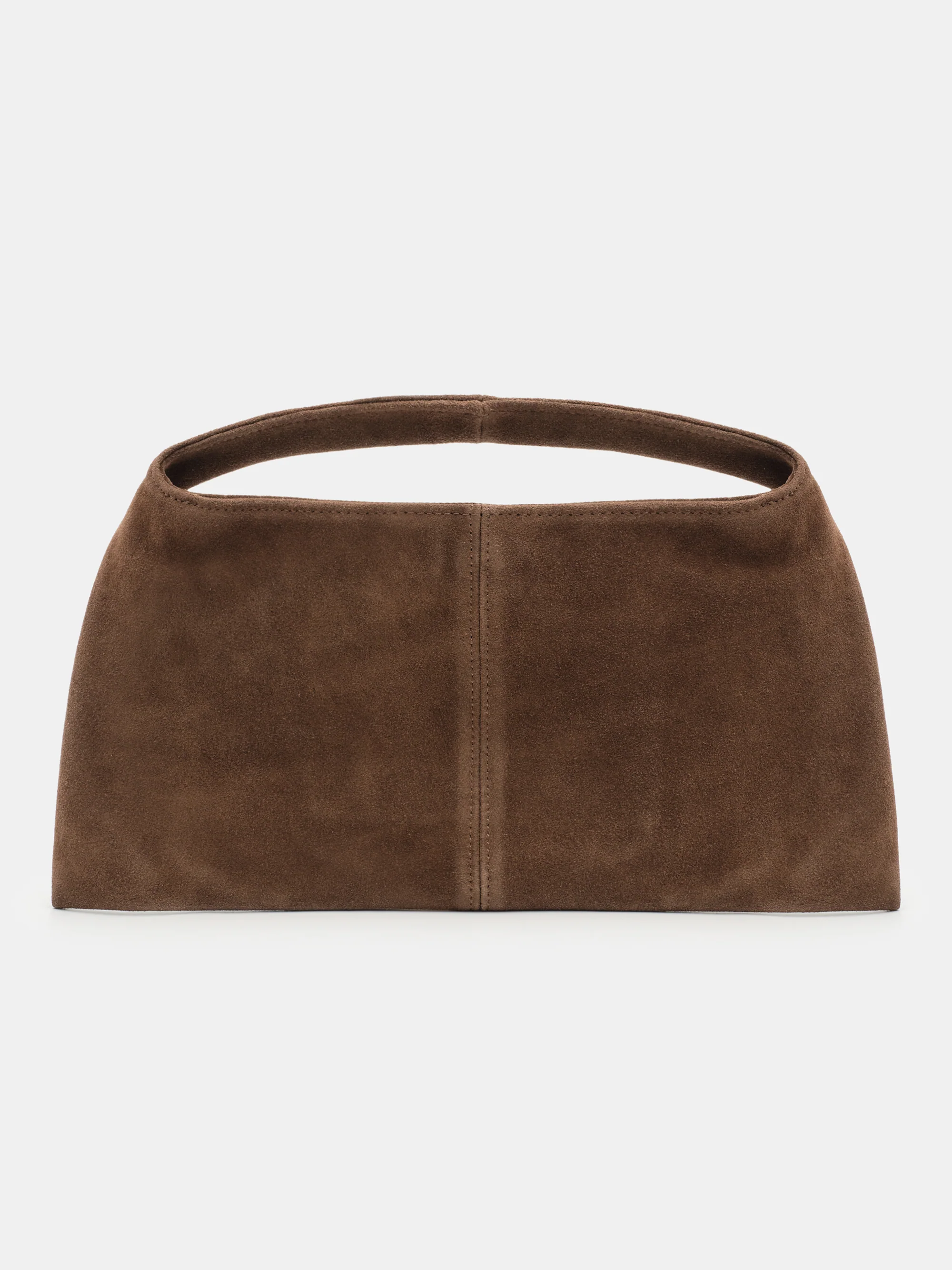 Suede Handle Bag, Chocolate - Image 4