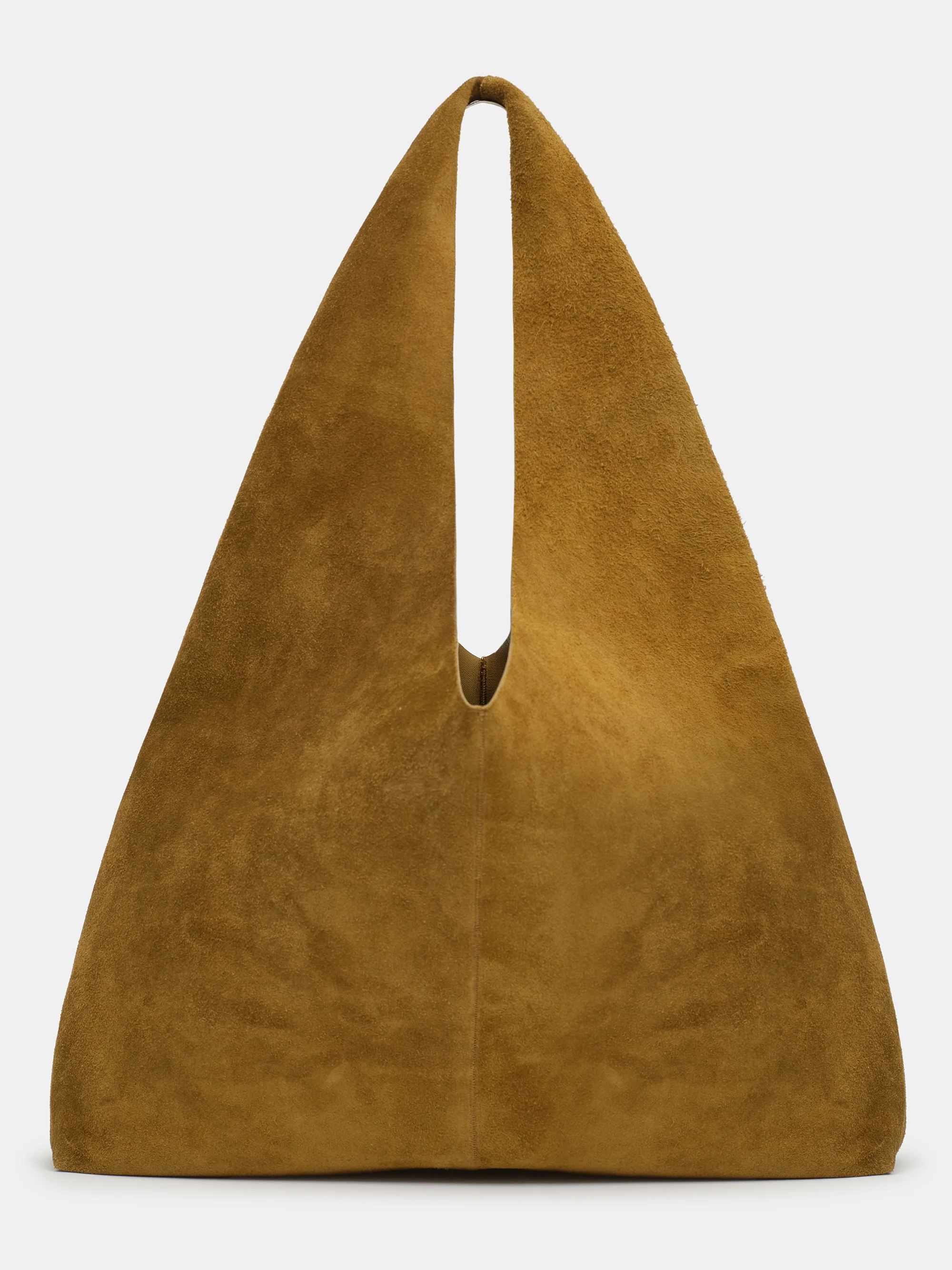 Suede Hobo Bag, Camel - Image 2