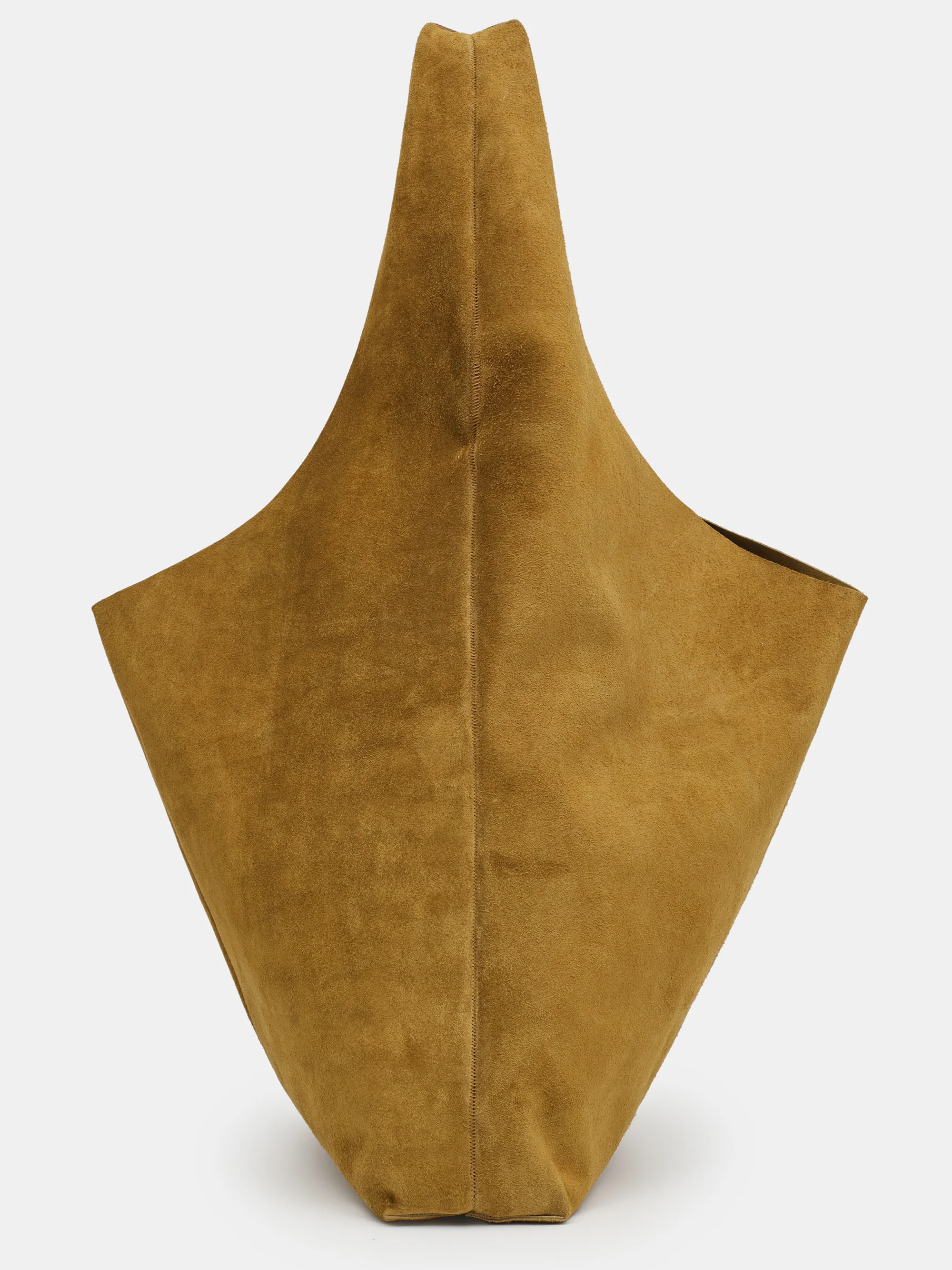 Suede Hobo Bag, Camel - Image 6