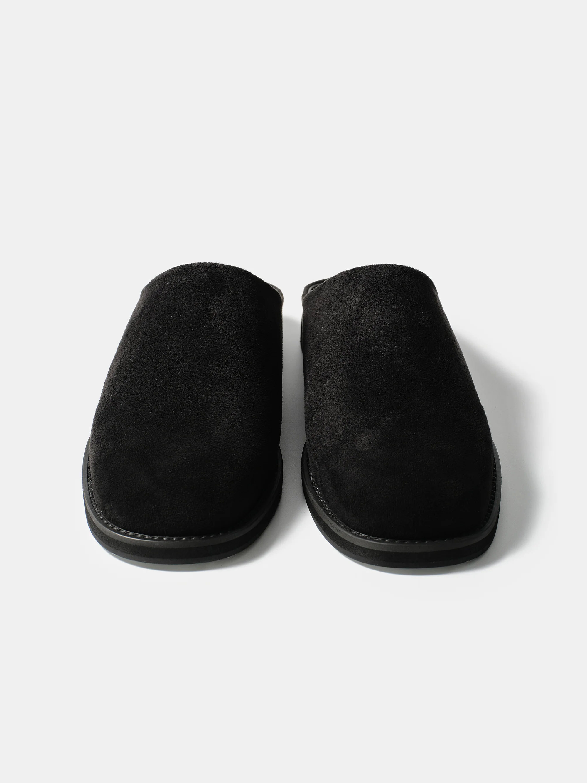 Suede Mule Loafers, Black - Image 3