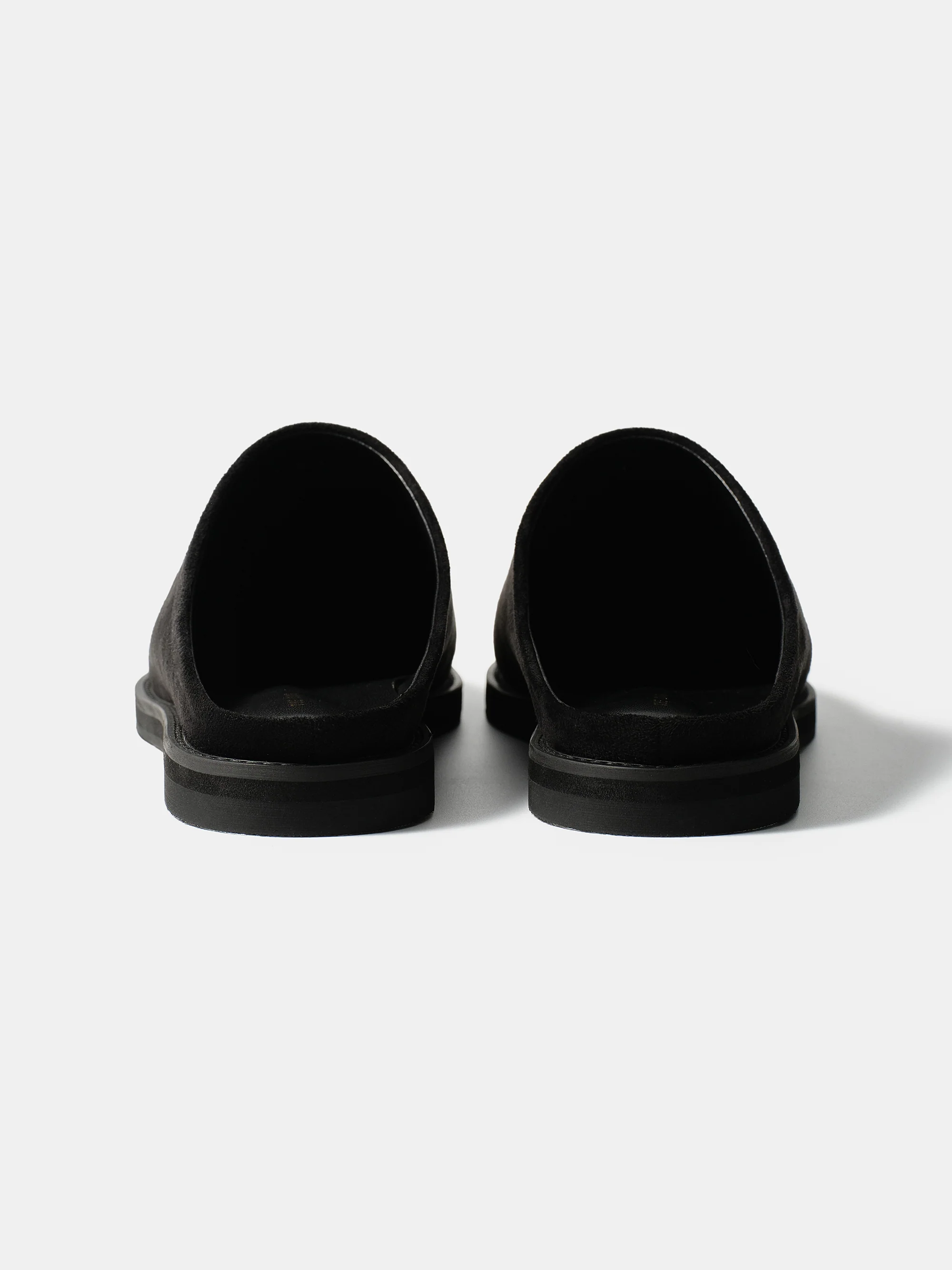 Suede Mule Loafers, Black - Image 4