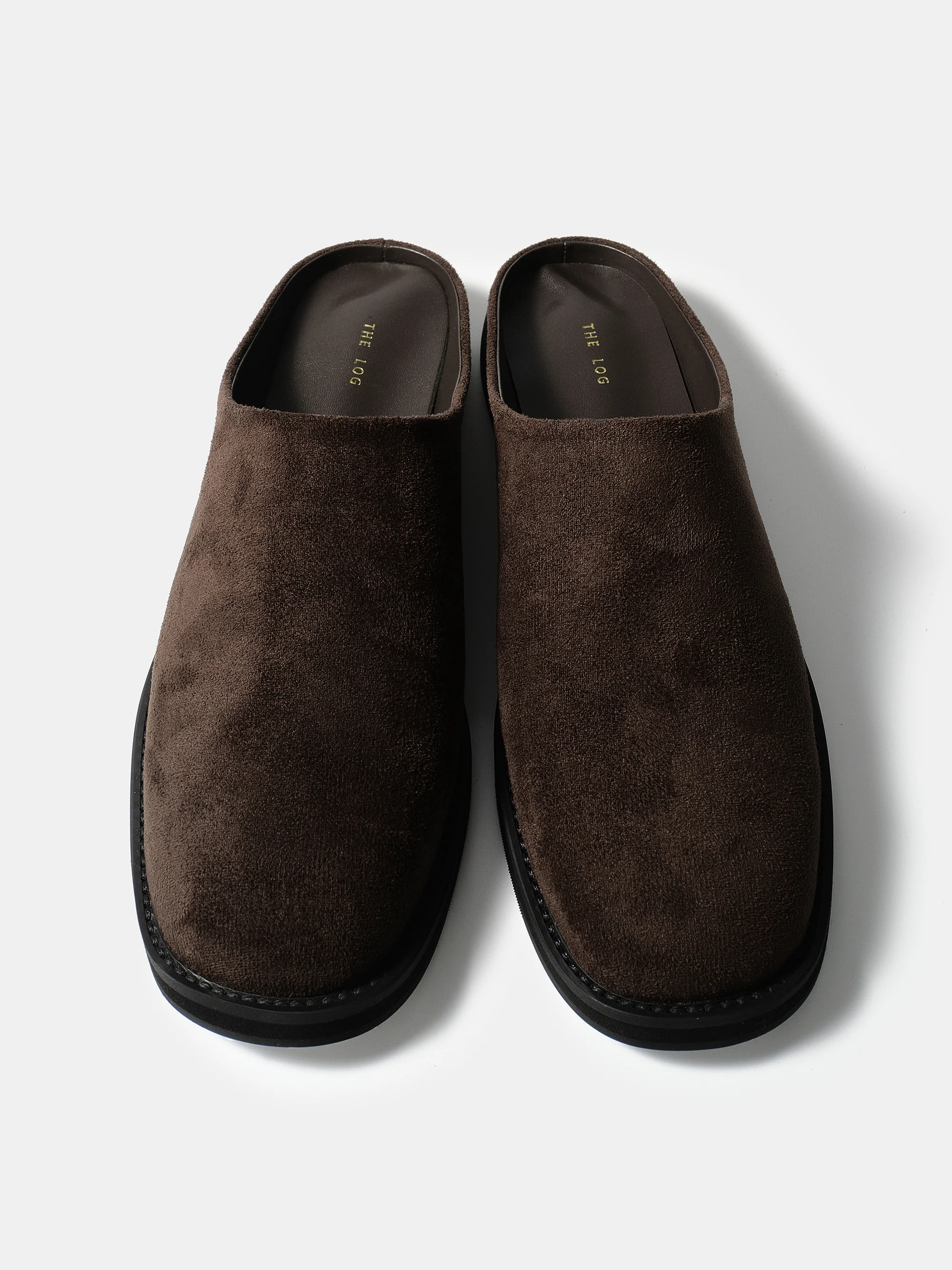 Suede Mule Loafers, Brown