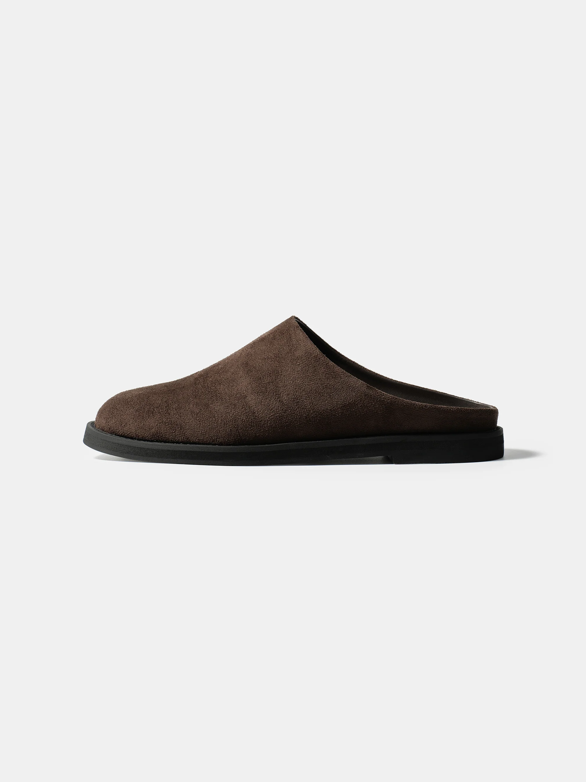 Suede Mule Loafers, Brown - Image 2