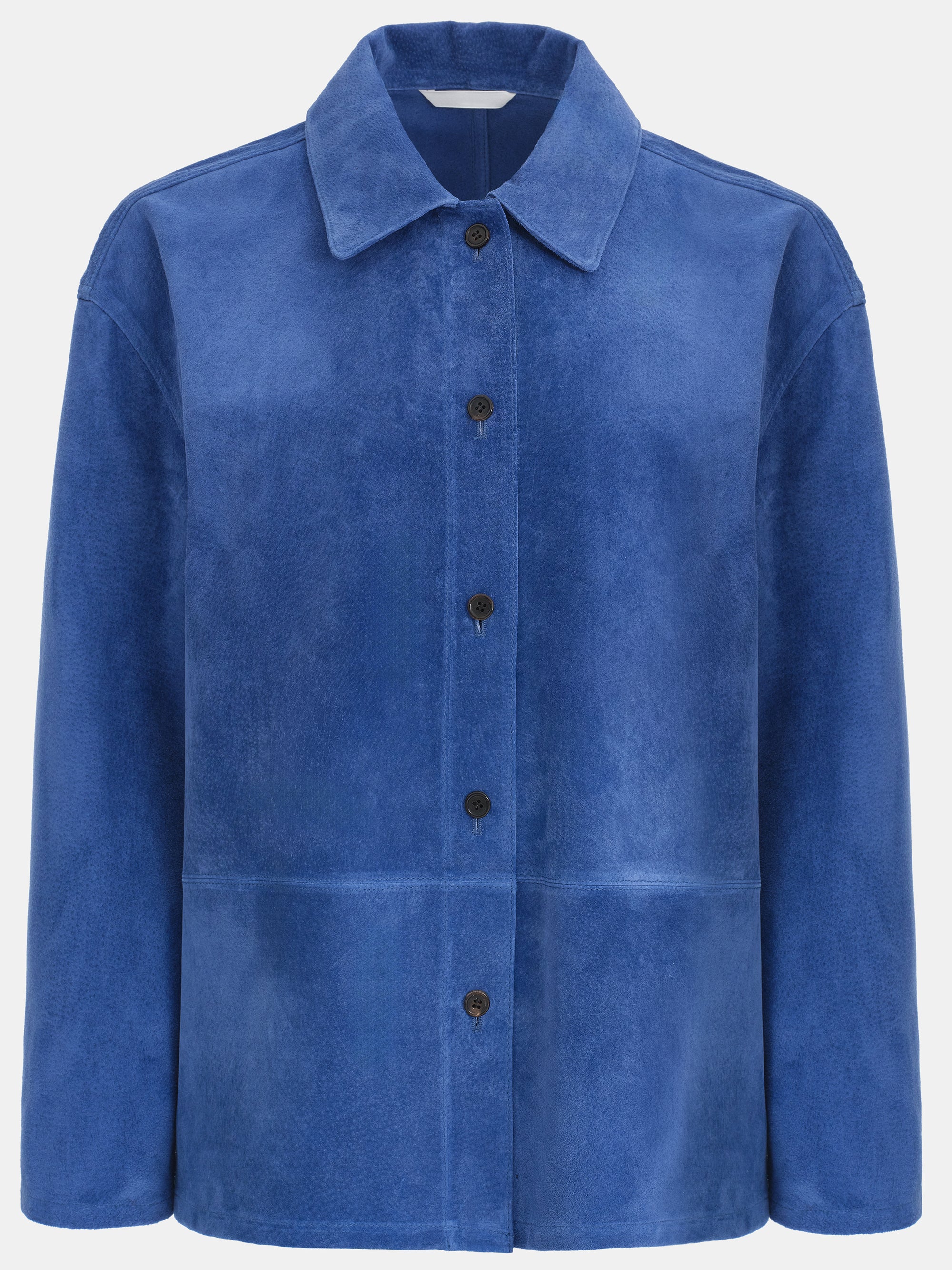 Suede Overshirt, Blue - Image 5