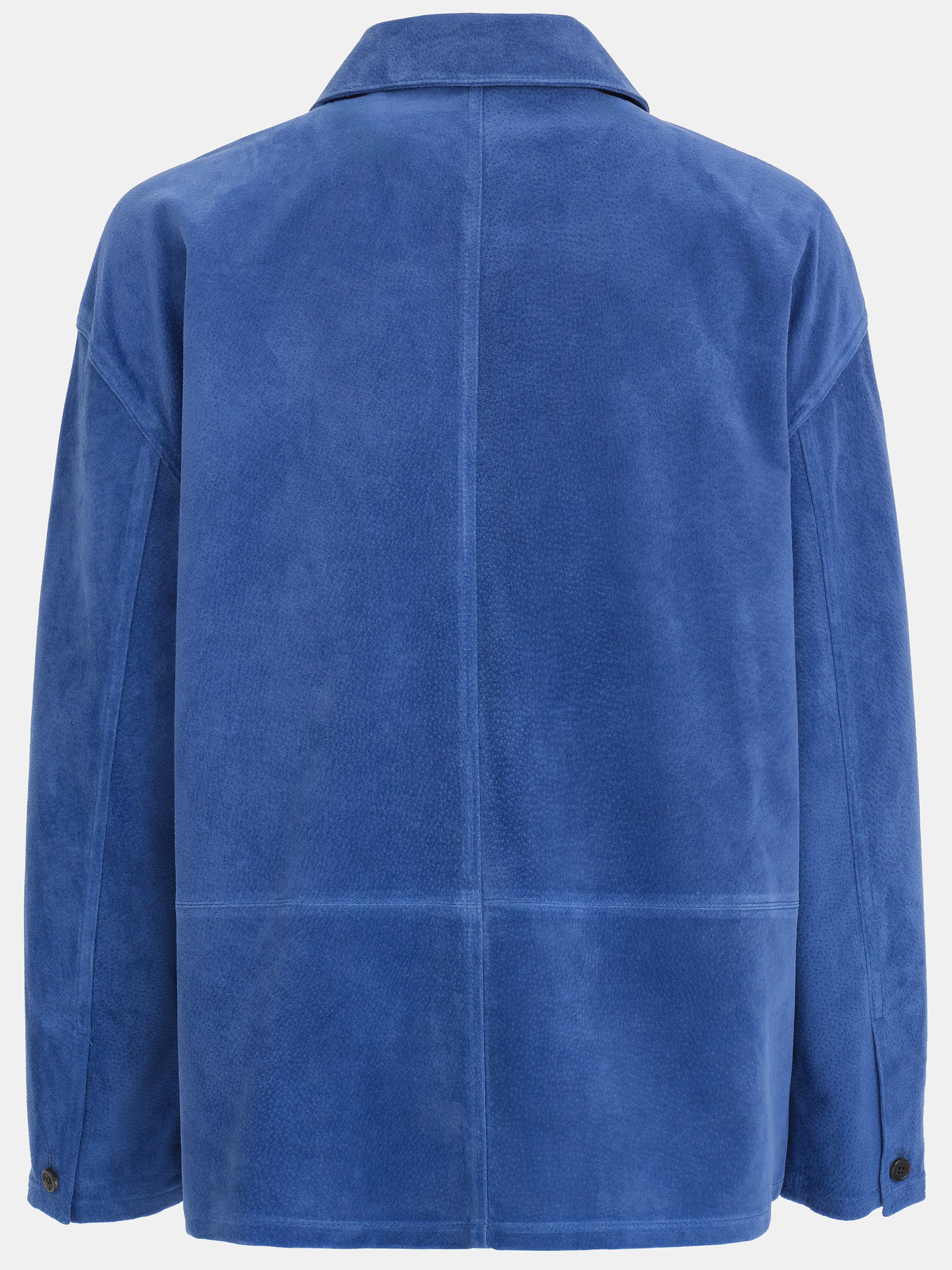 Suede Overshirt, Blue - Image 6