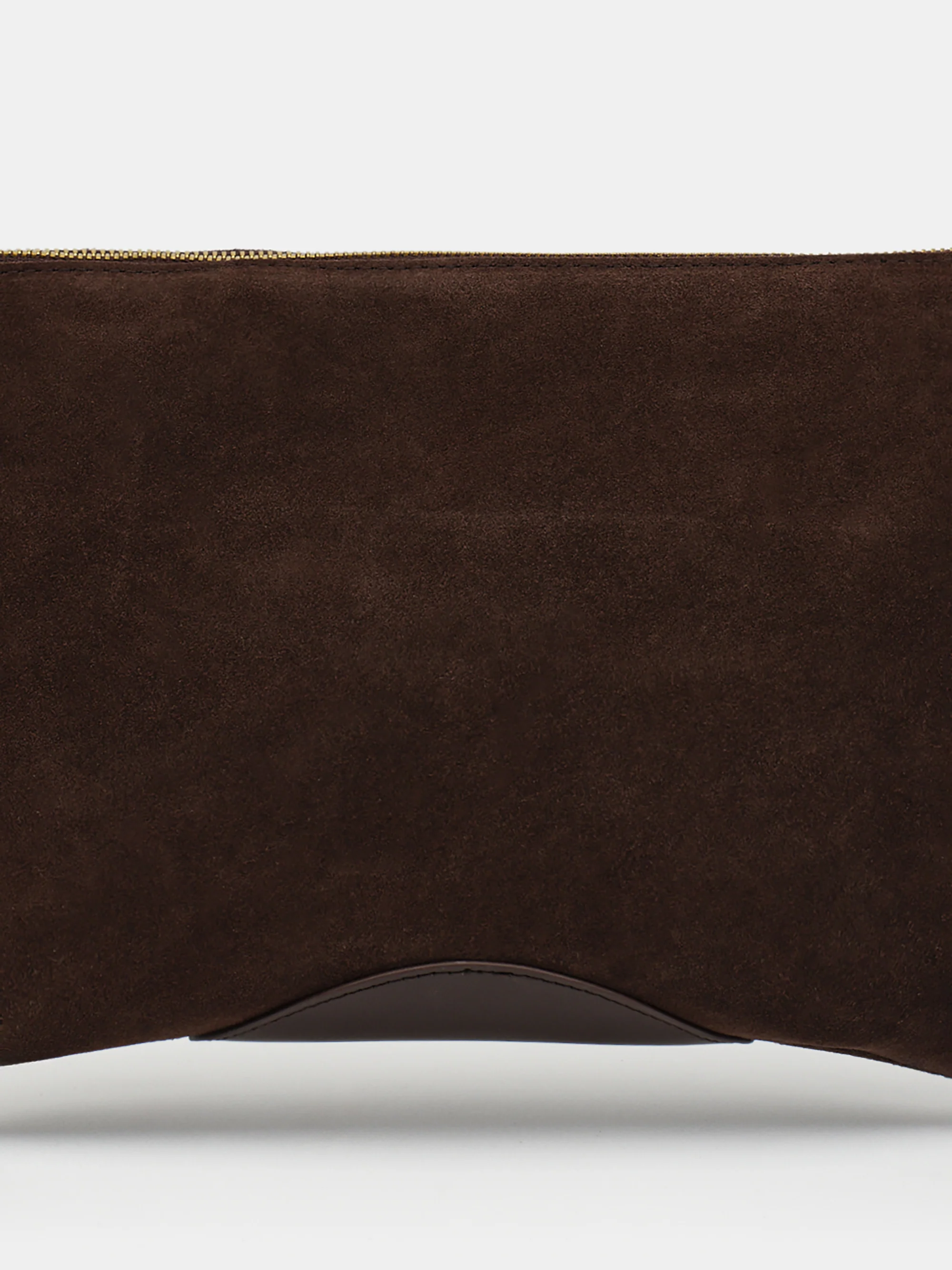Suede Patch City Bag, Brown - Image 3