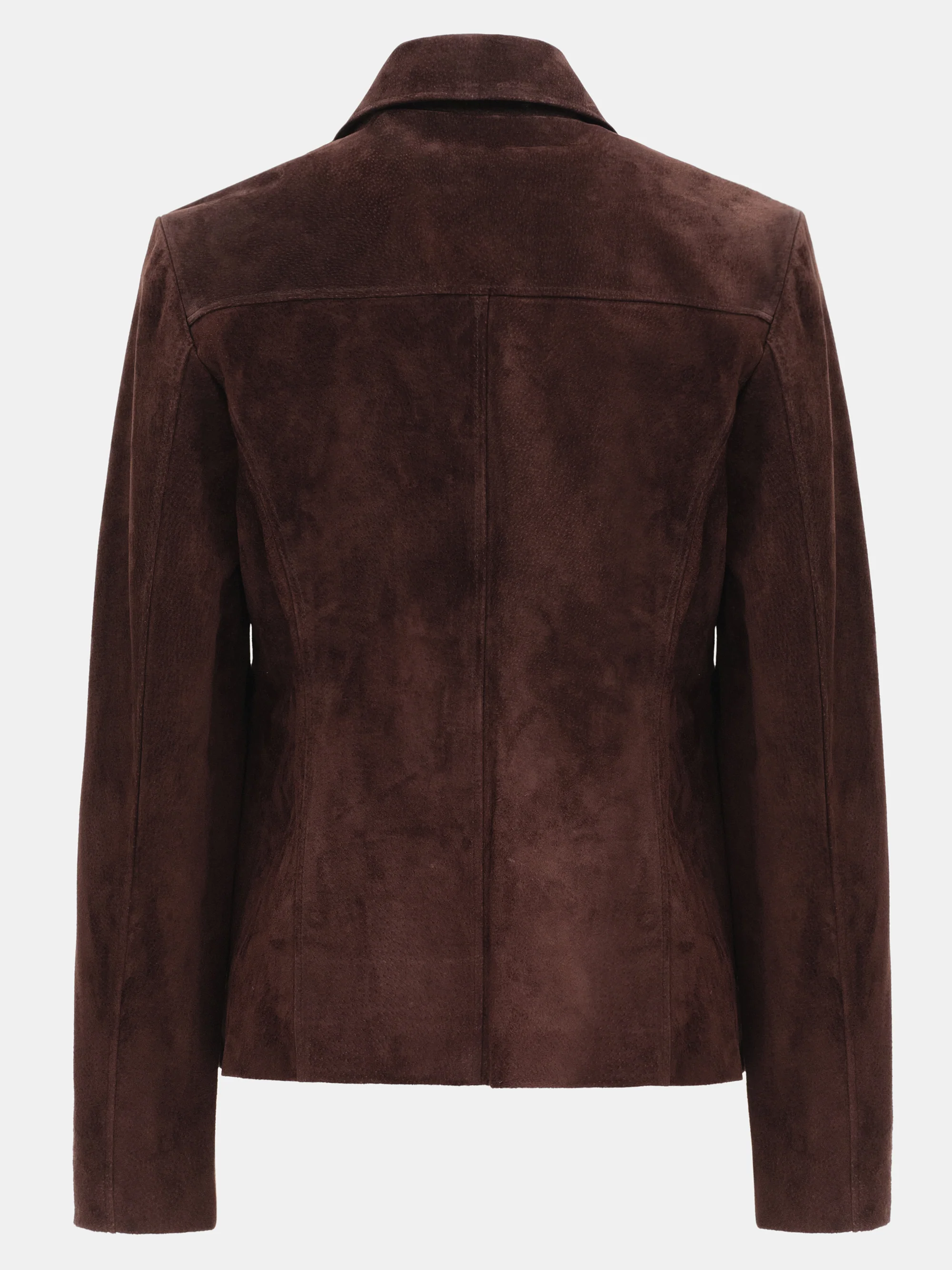 Suede Trucker Jacket, Dark Brown - Image 6
