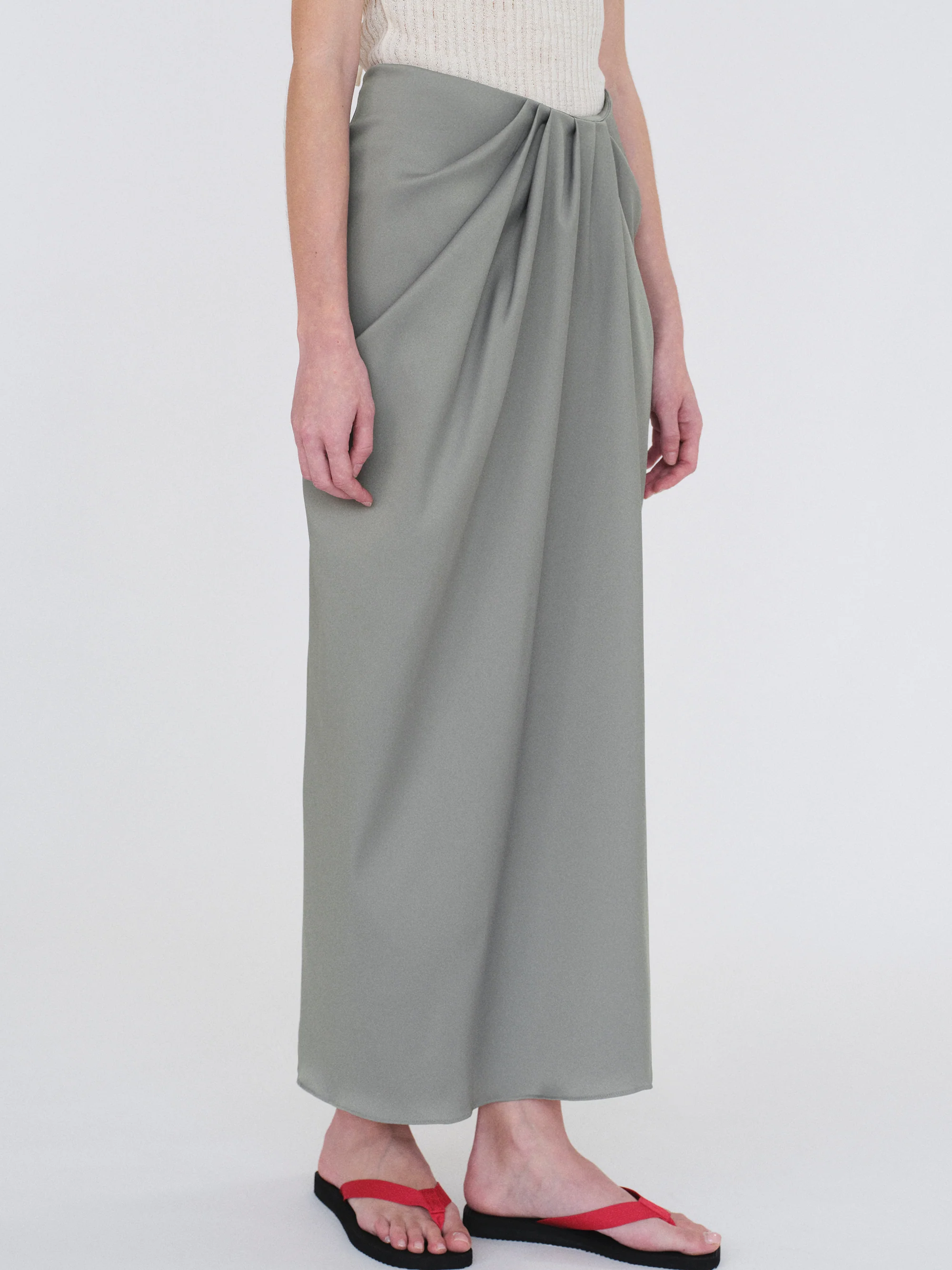 Tahoe Center-Drape Skirt, Graphite - Image 2