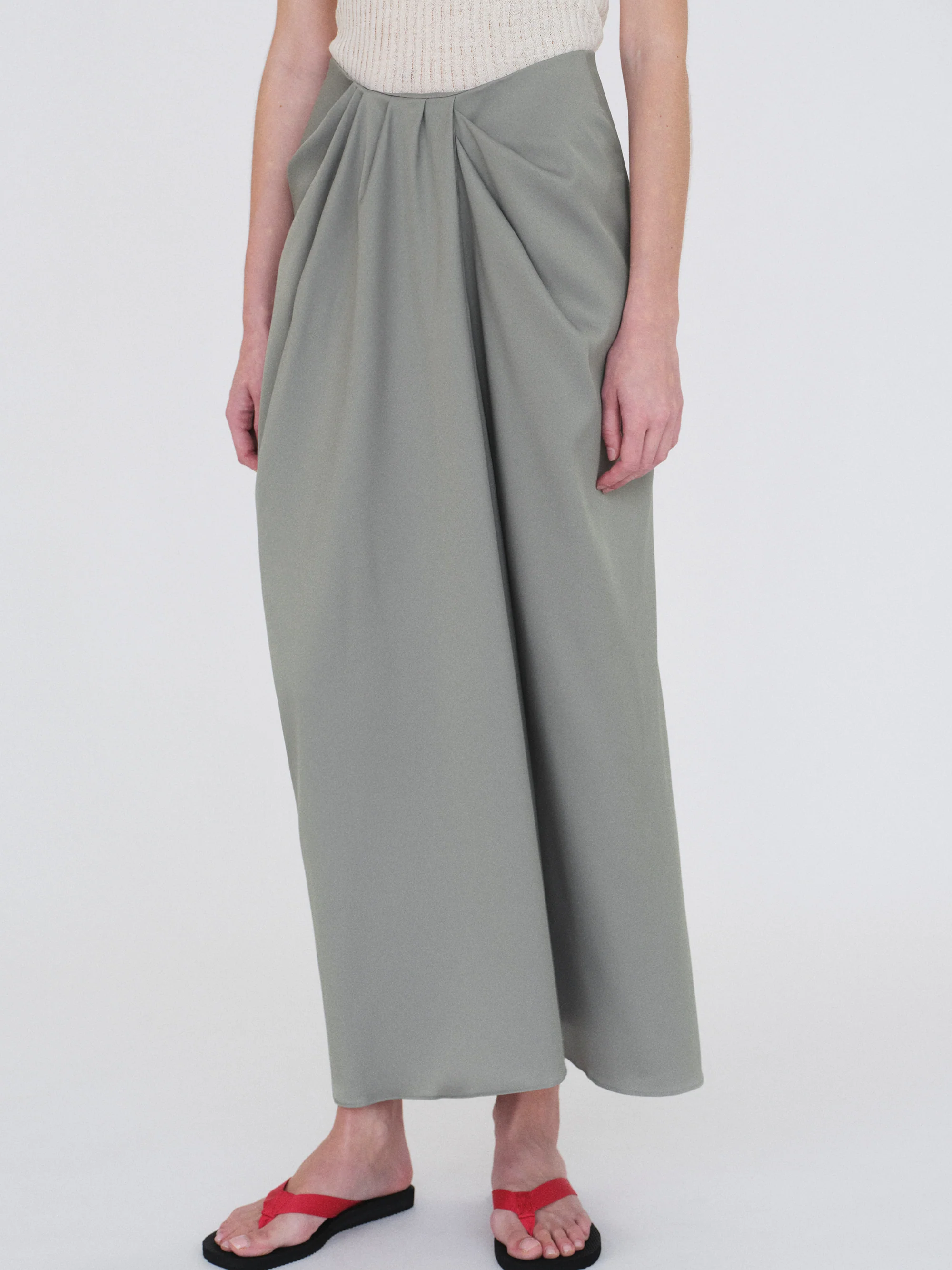 Tahoe Center-Drape Skirt, Graphite - Image 5